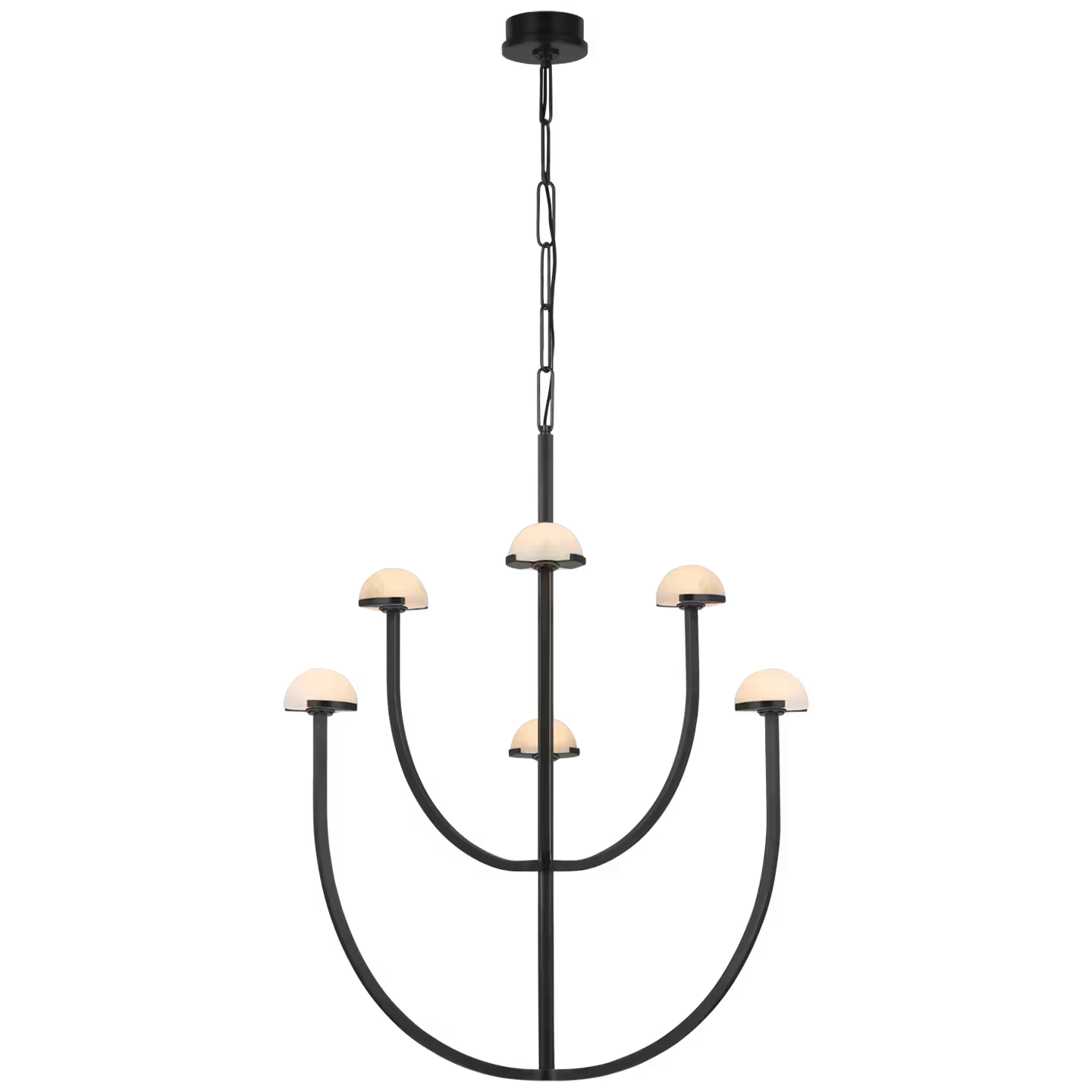 Pedra Large Two-Tier Chandelier with Alabaster