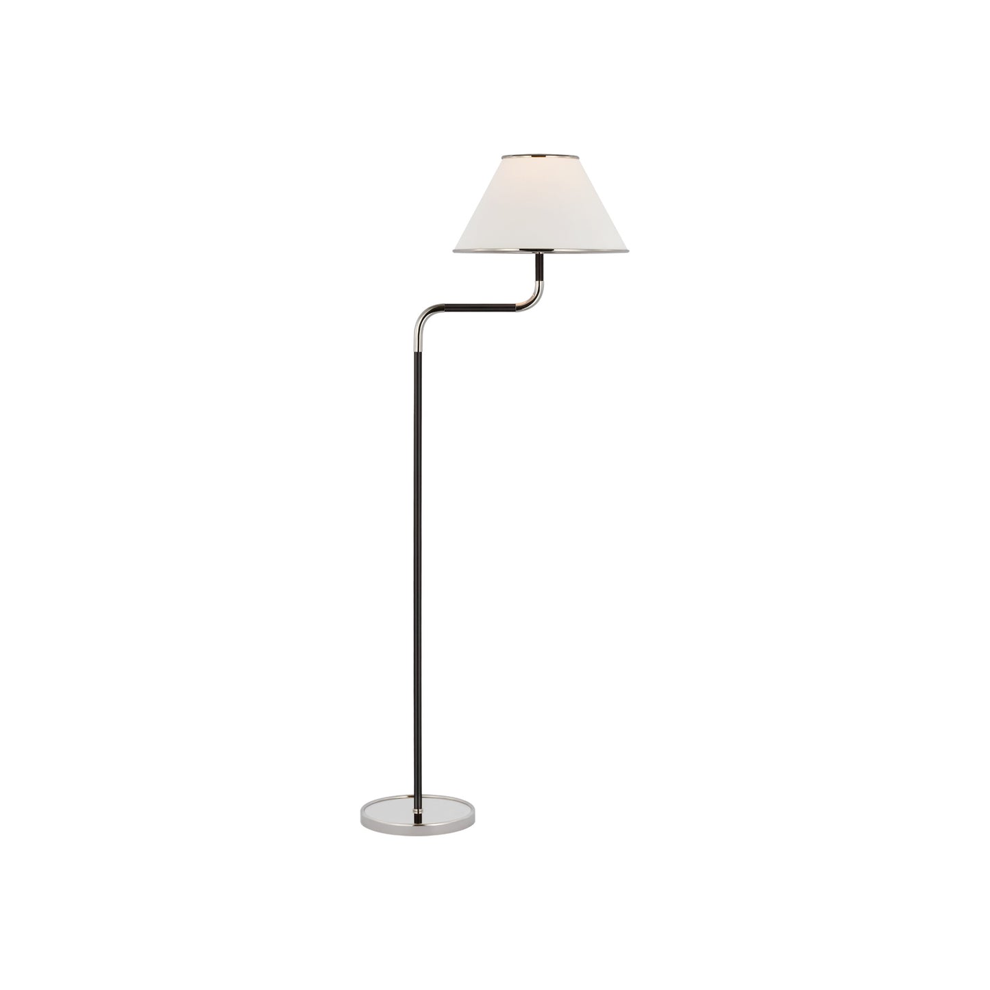 Rigby Medium Bridge Arm Floor Lamp with Linen Shade