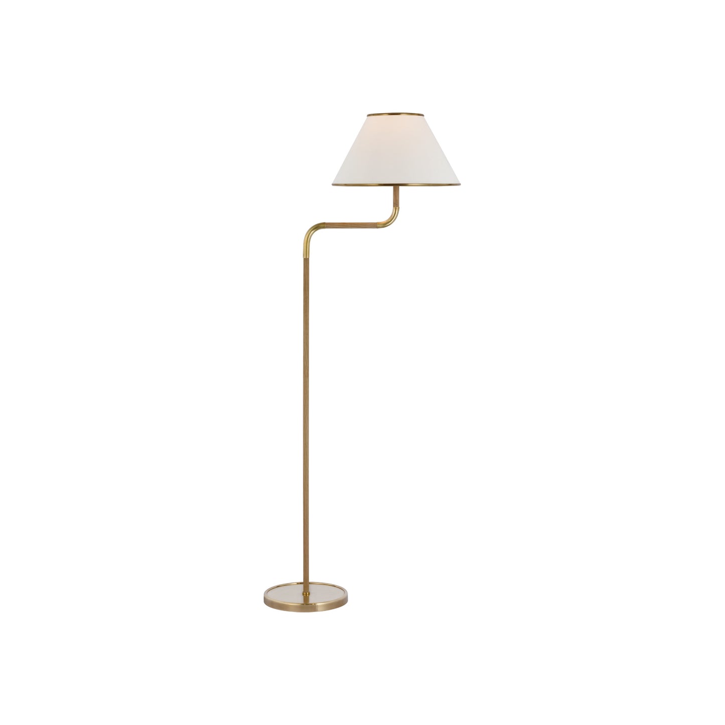Rigby Medium Bridge Arm Floor Lamp with Linen Shade