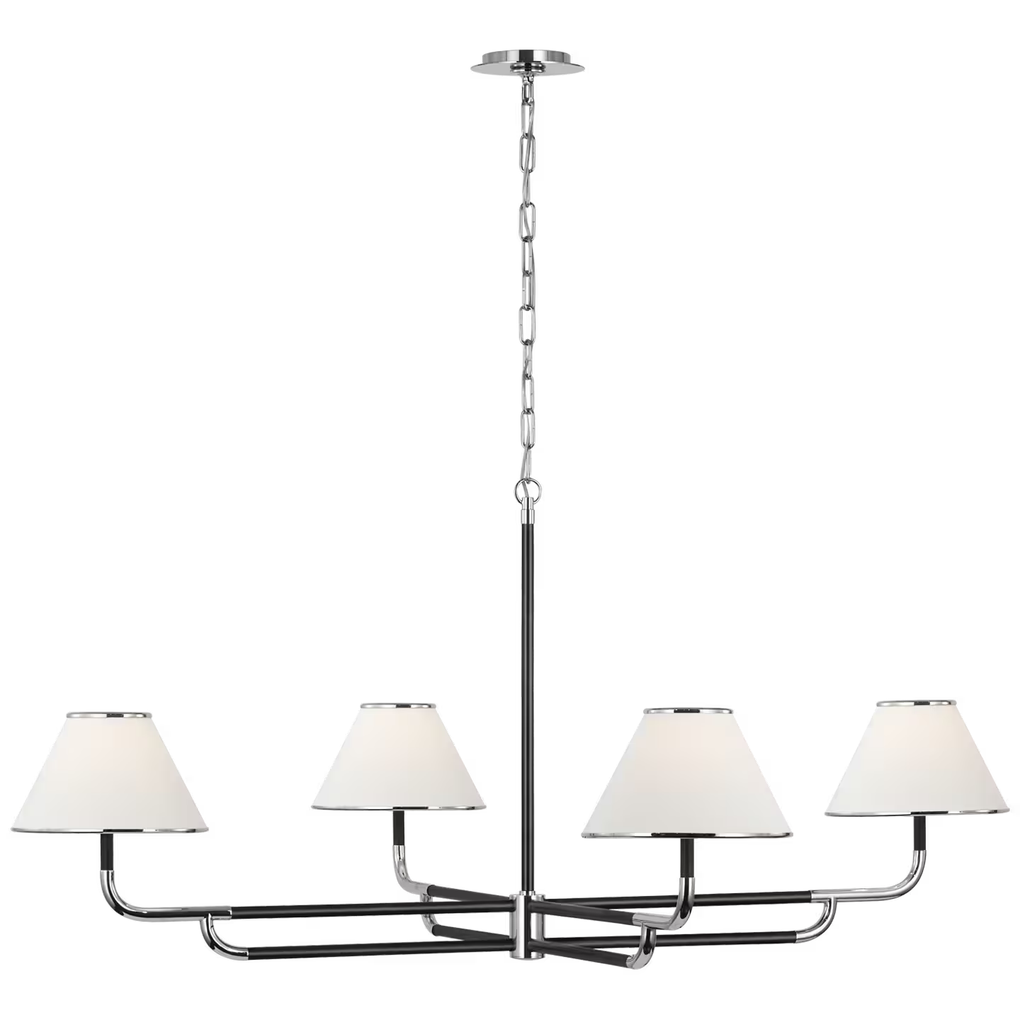 Rigby Chandelier with Linen Shade