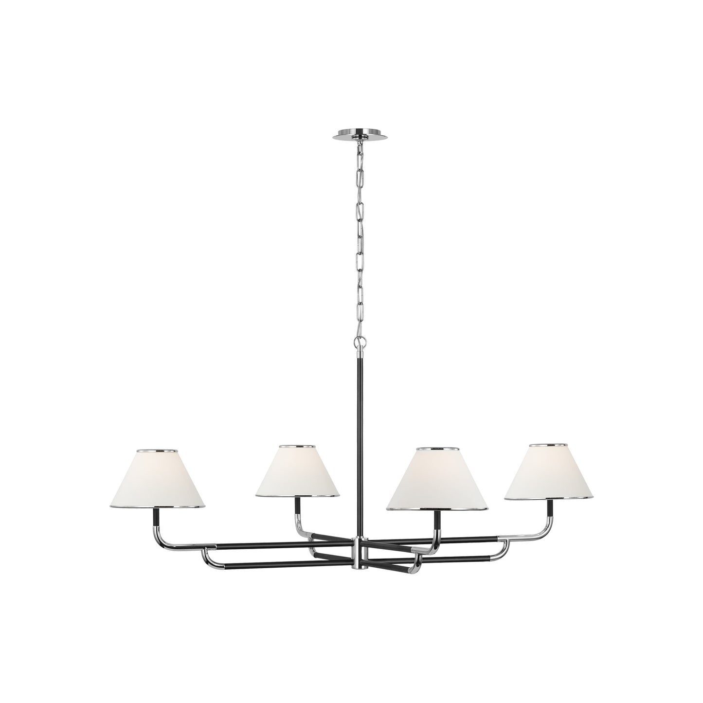 Rigby Chandelier with Linen Shade
