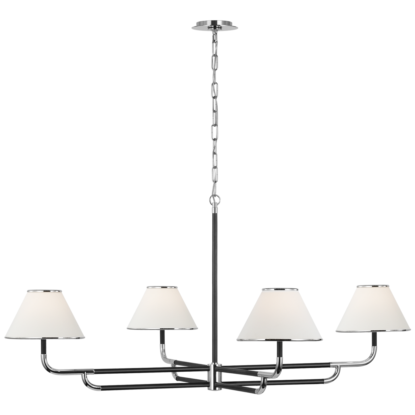 Rigby Chandelier with Linen Shade