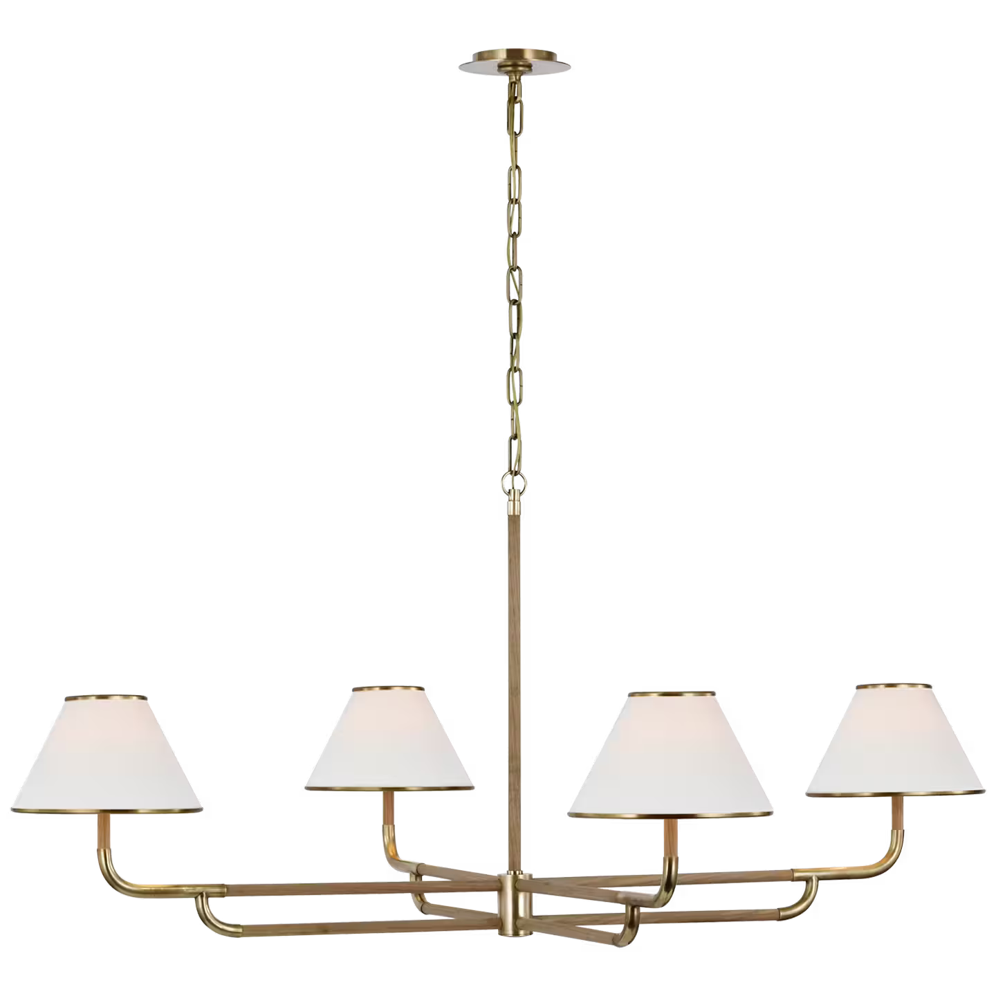 Rigby Chandelier with Linen Shade