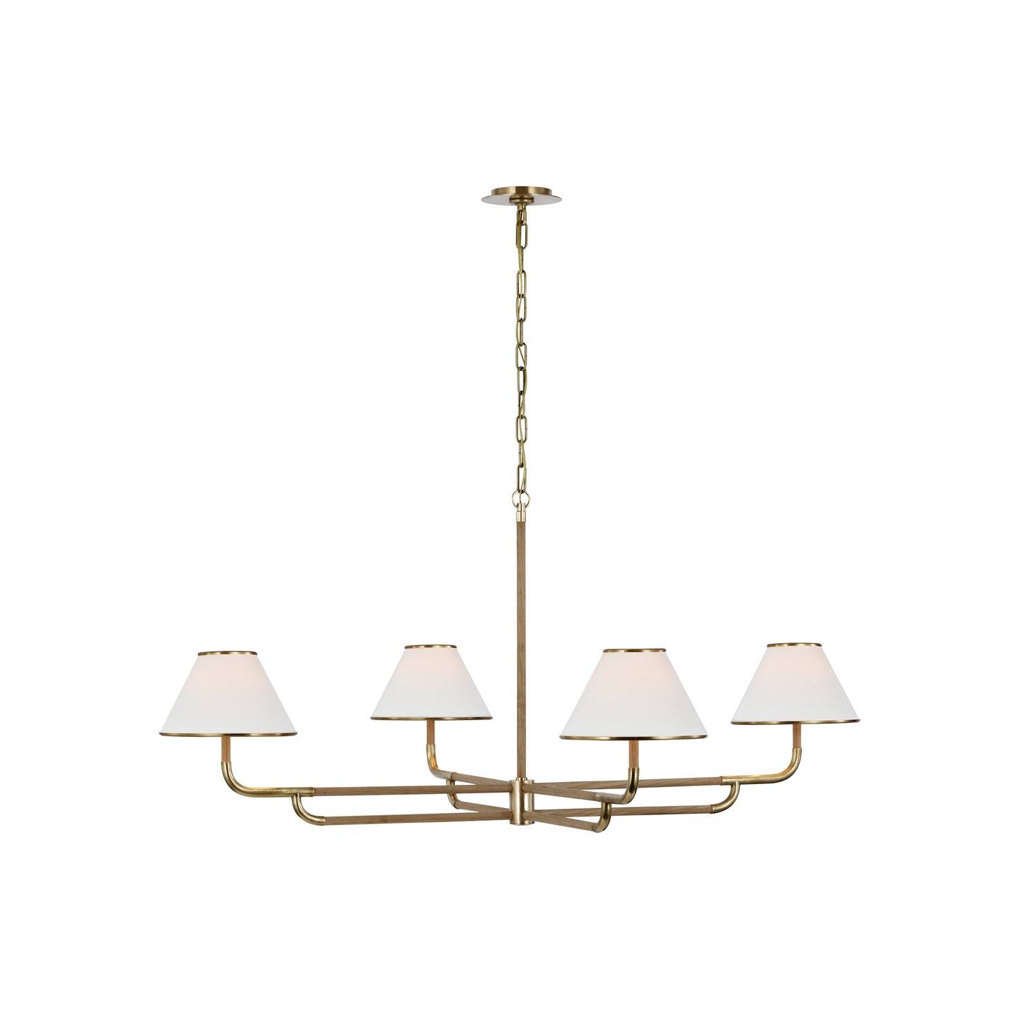 Rigby Chandelier with Linen Shade