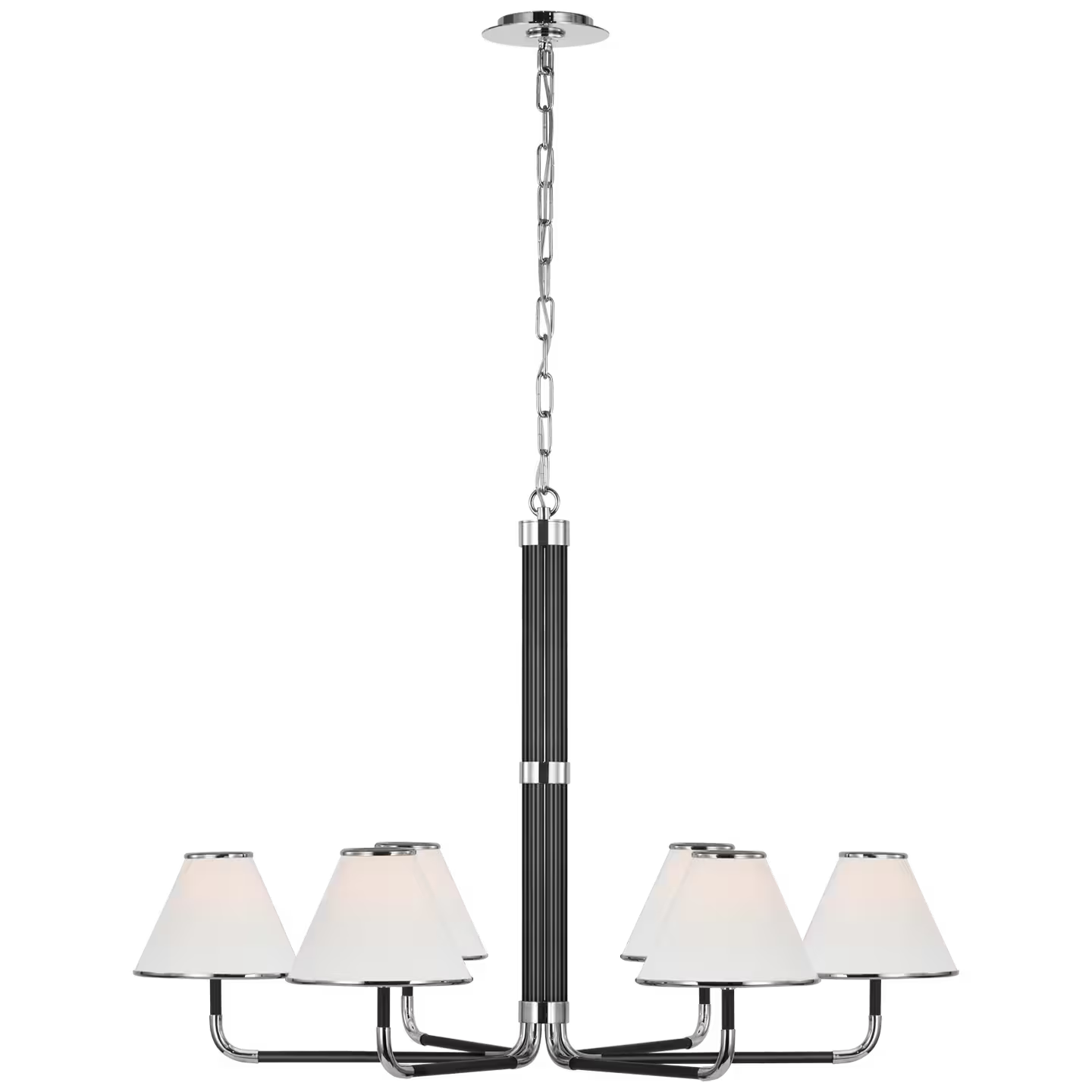 Rigby Chandelier with Linen Shade