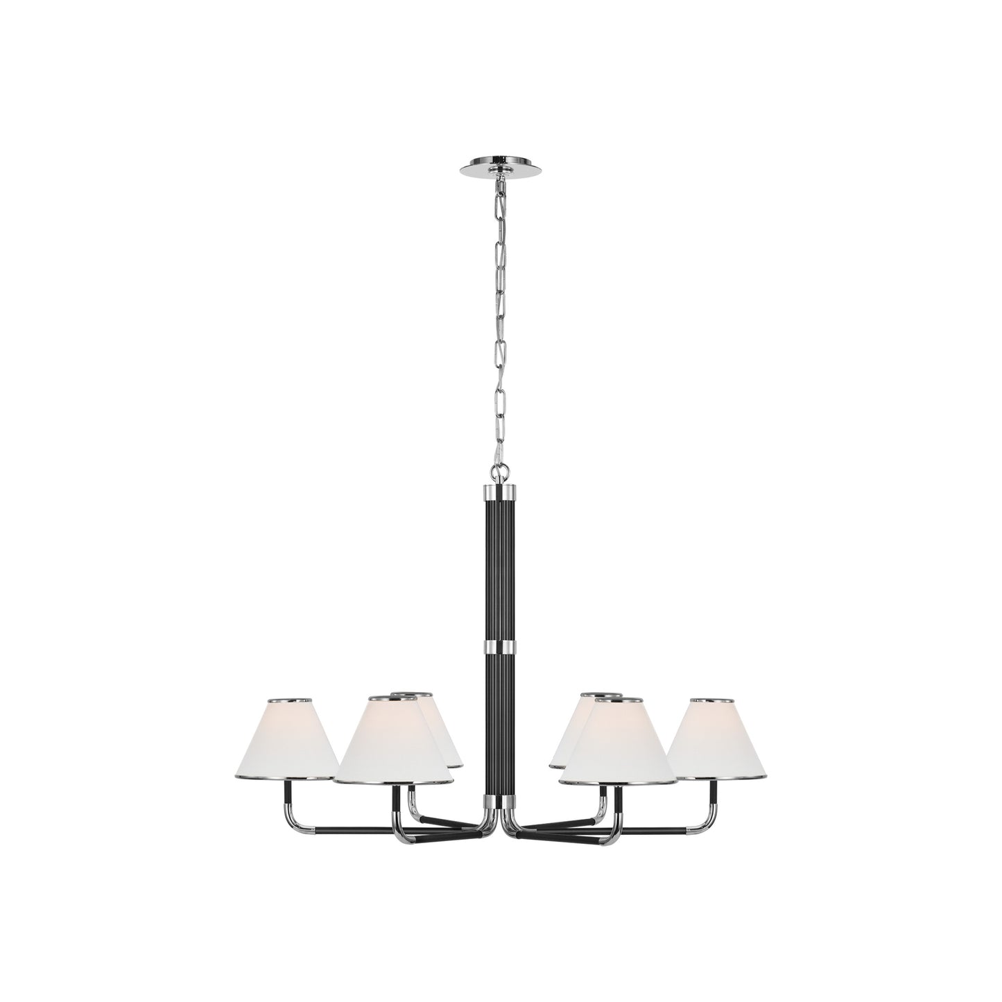 Rigby Chandelier with Linen Shade