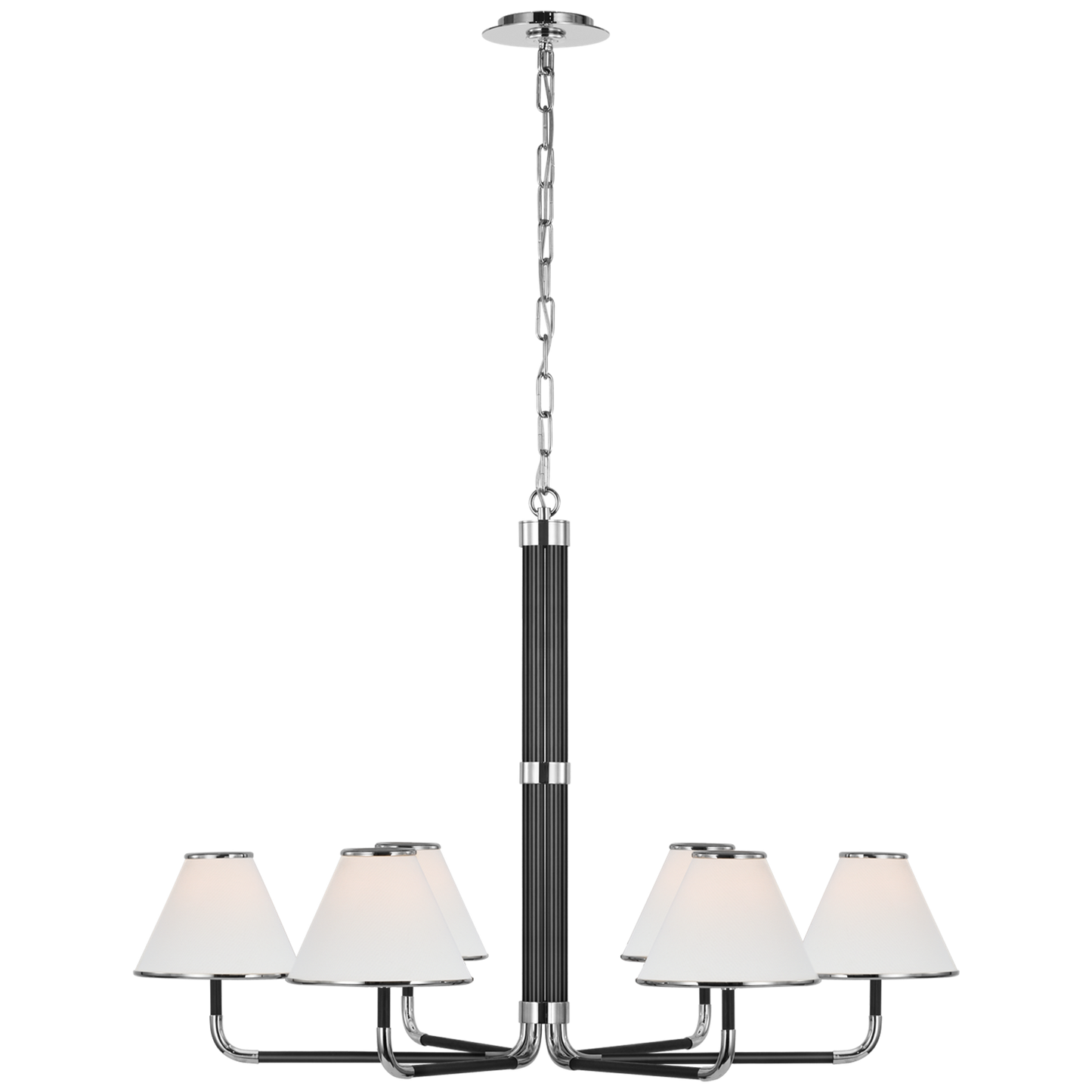 Rigby Chandelier with Linen Shade