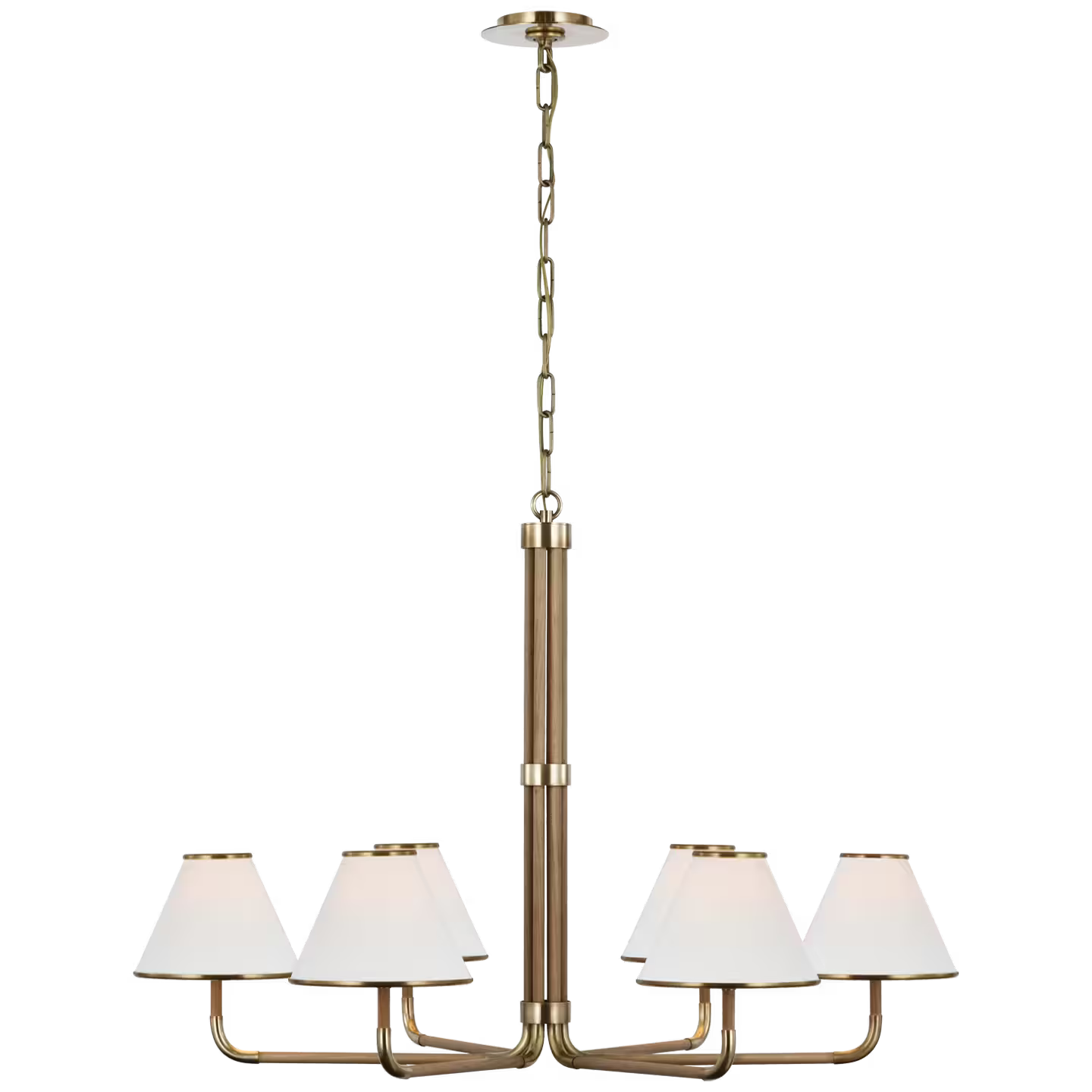 Rigby Chandelier with Linen Shade