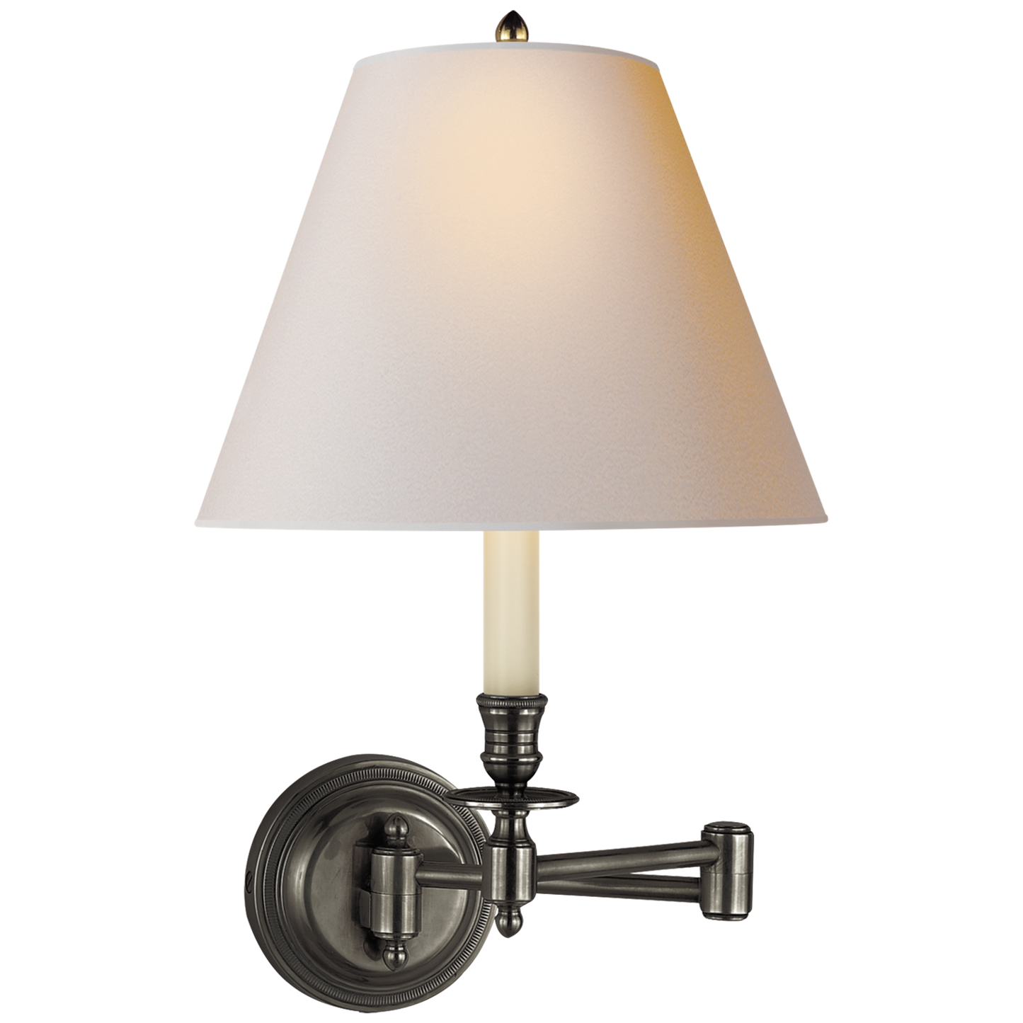 Candlestick Swing Arm Wall Light