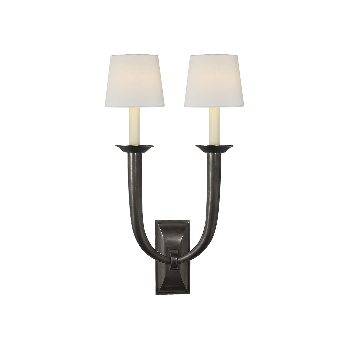French Deco Horn Double Wall Light