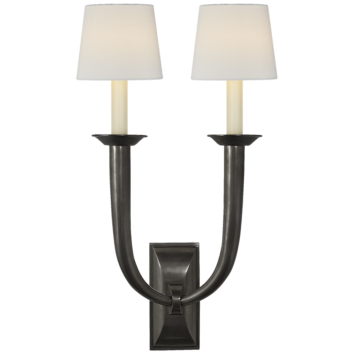 French Deco Horn Double Wall Light
