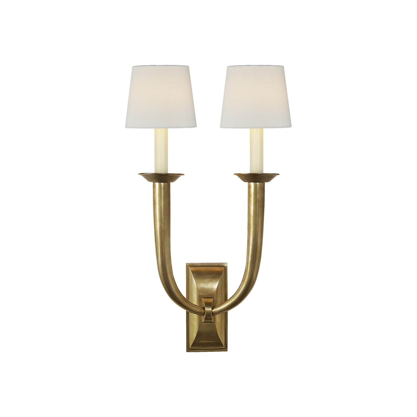 French Deco Horn Double Wall Light
