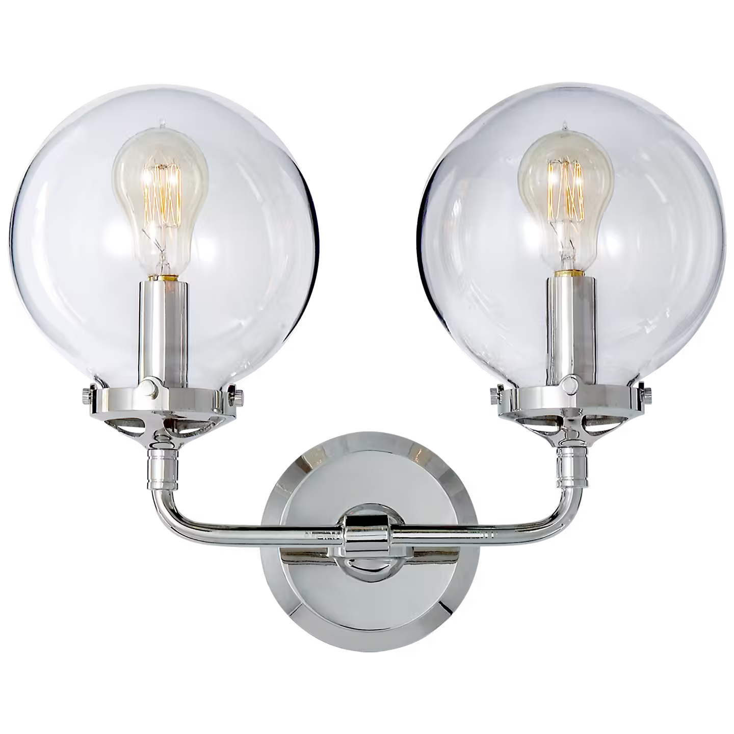 Bistro Double Light Curved Sconce