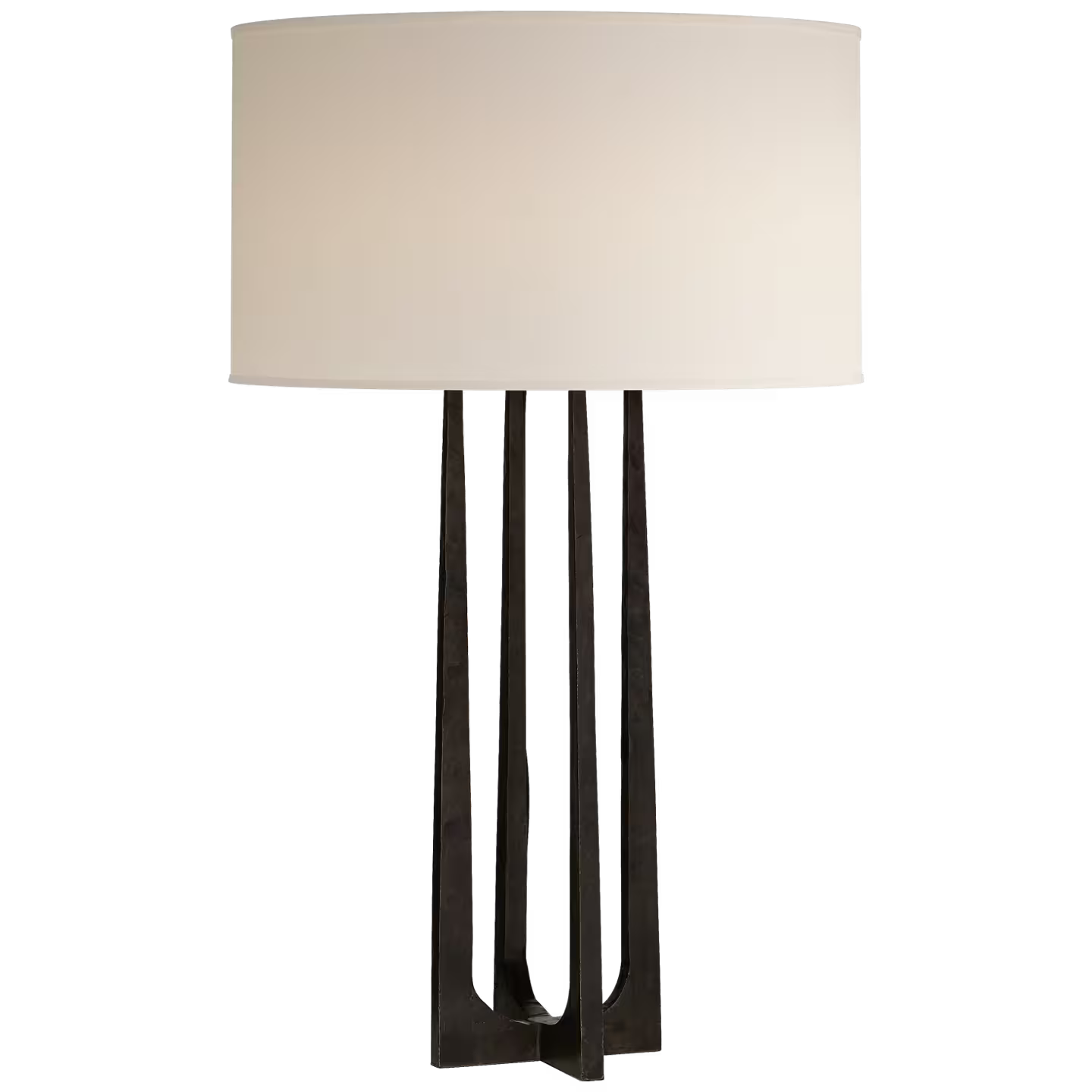 Scala Hand-Forged Table Lamp with Linen Shade