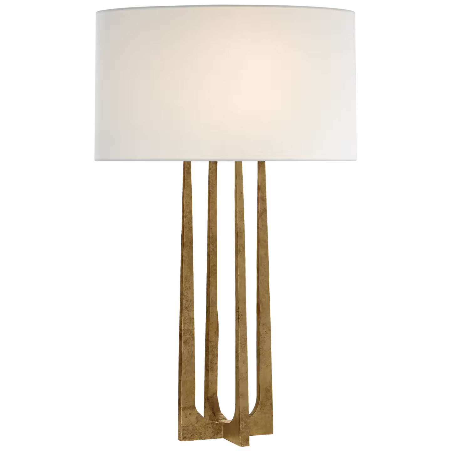 Scala Hand-Forged Table Lamp with Linen Shade