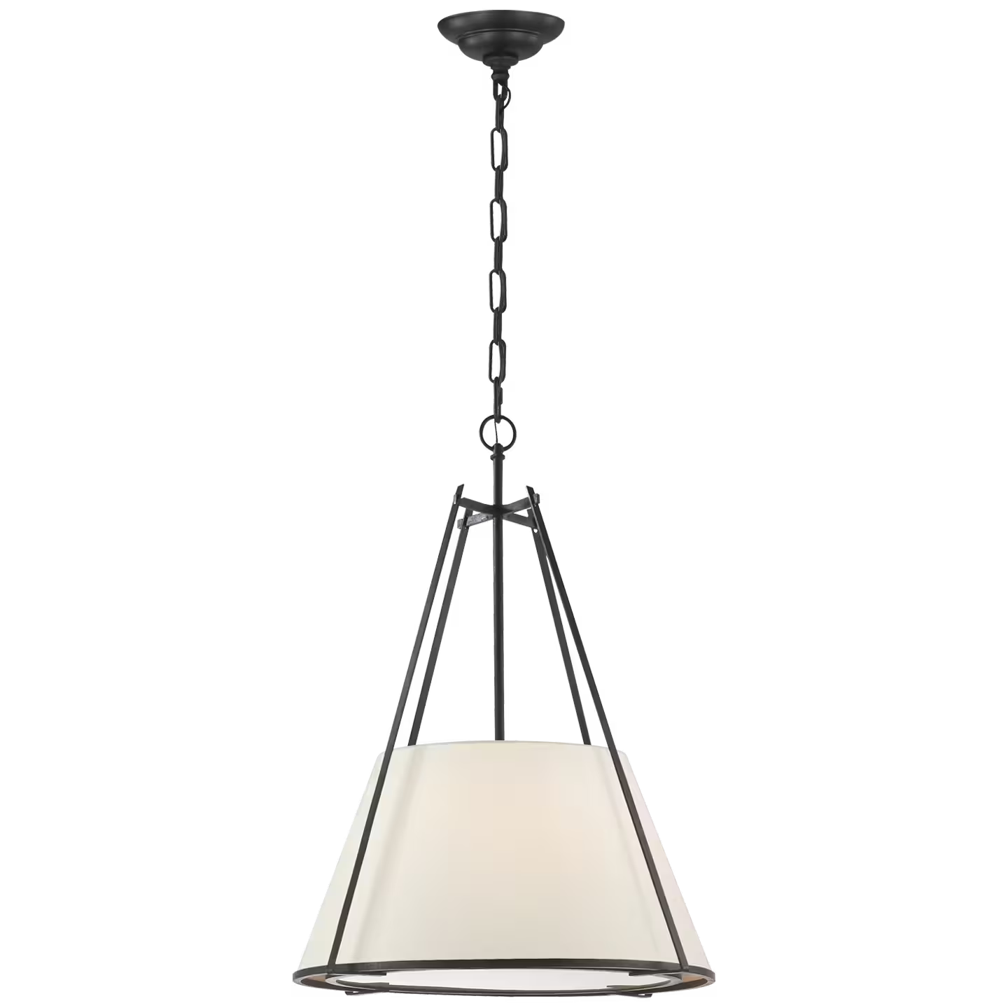 Aspen Large Conical Hanging Shade in Black Rust