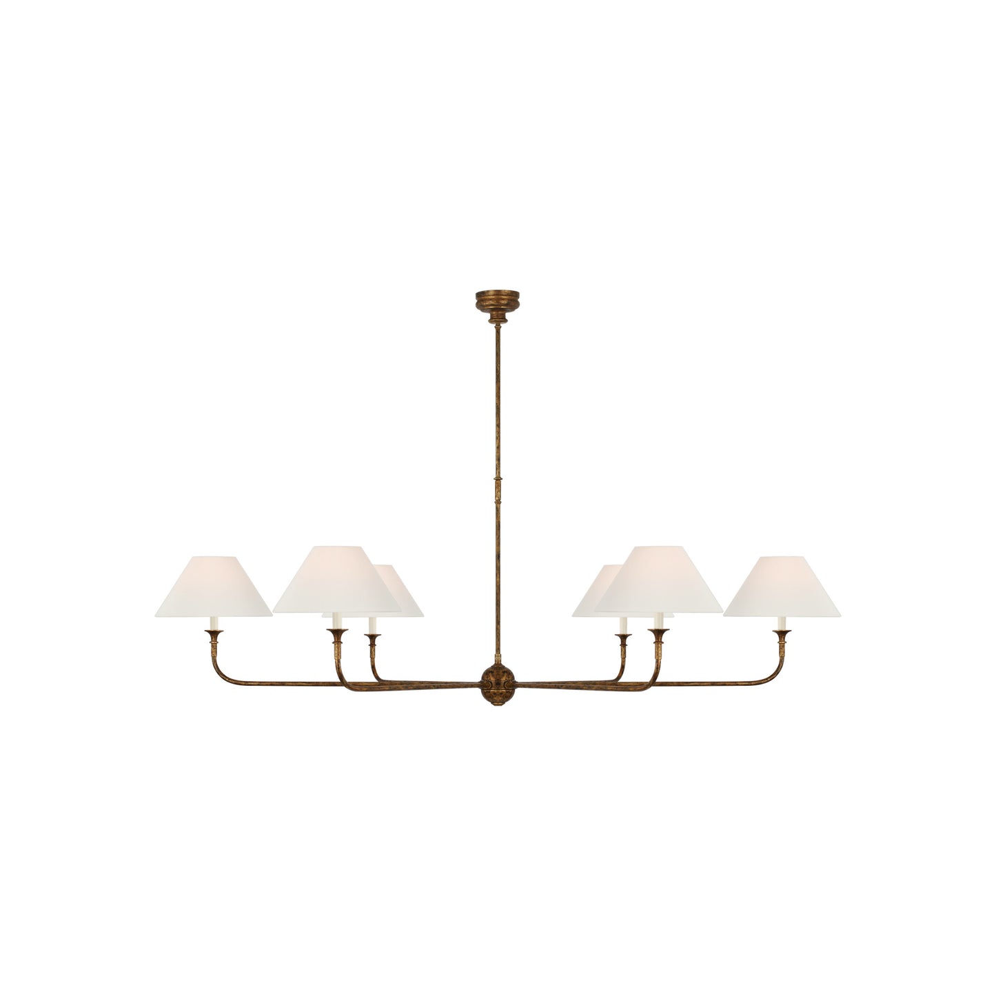 Piaf Oversized Chandelier with Linen Shades
