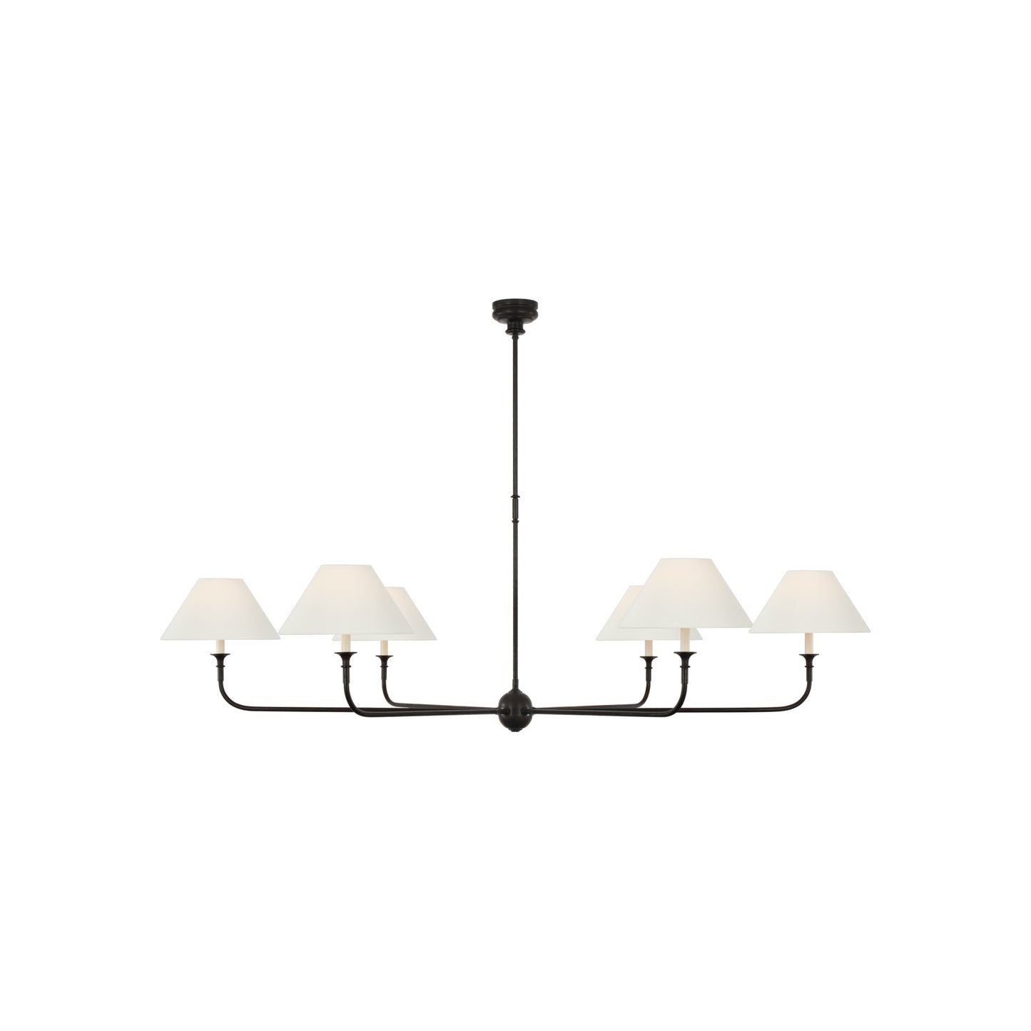 Piaf Oversized Chandelier with Linen Shades
