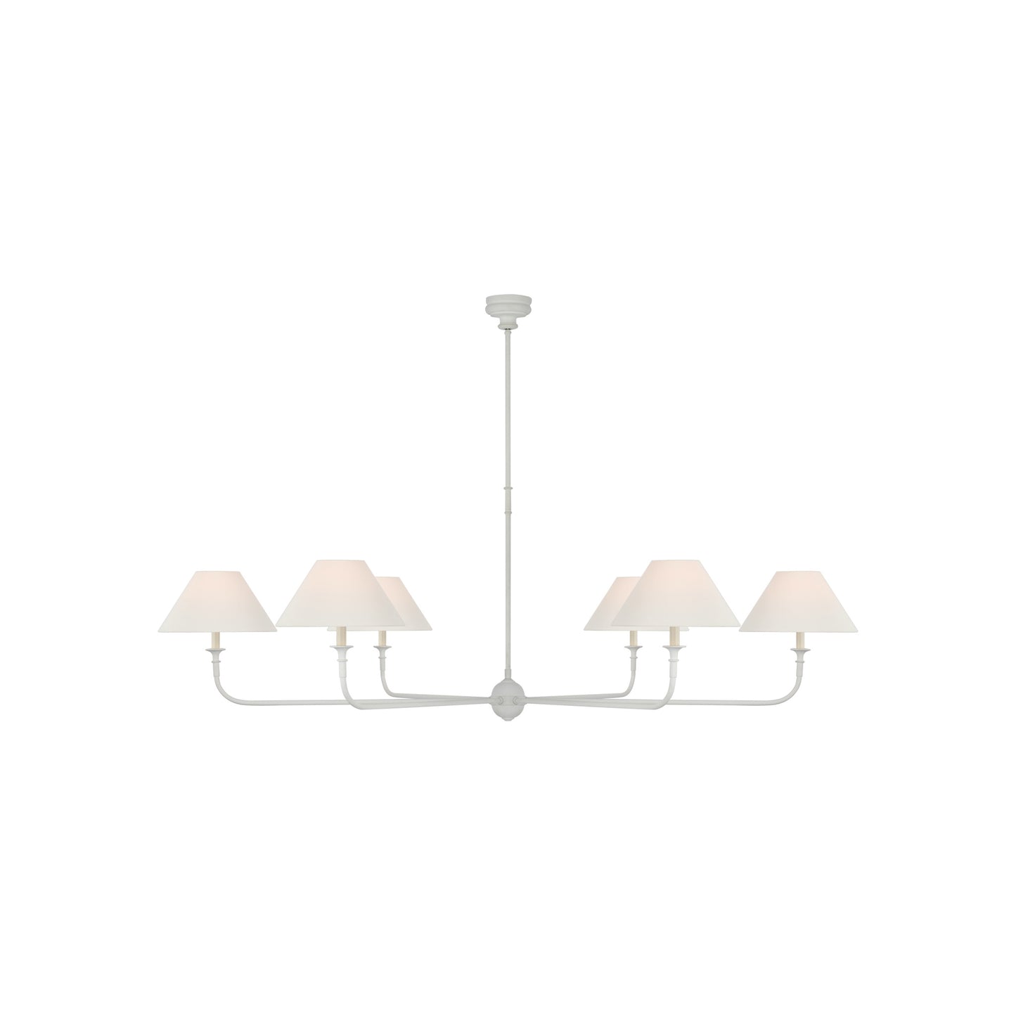 Piaf Oversized Chandelier with Linen Shades