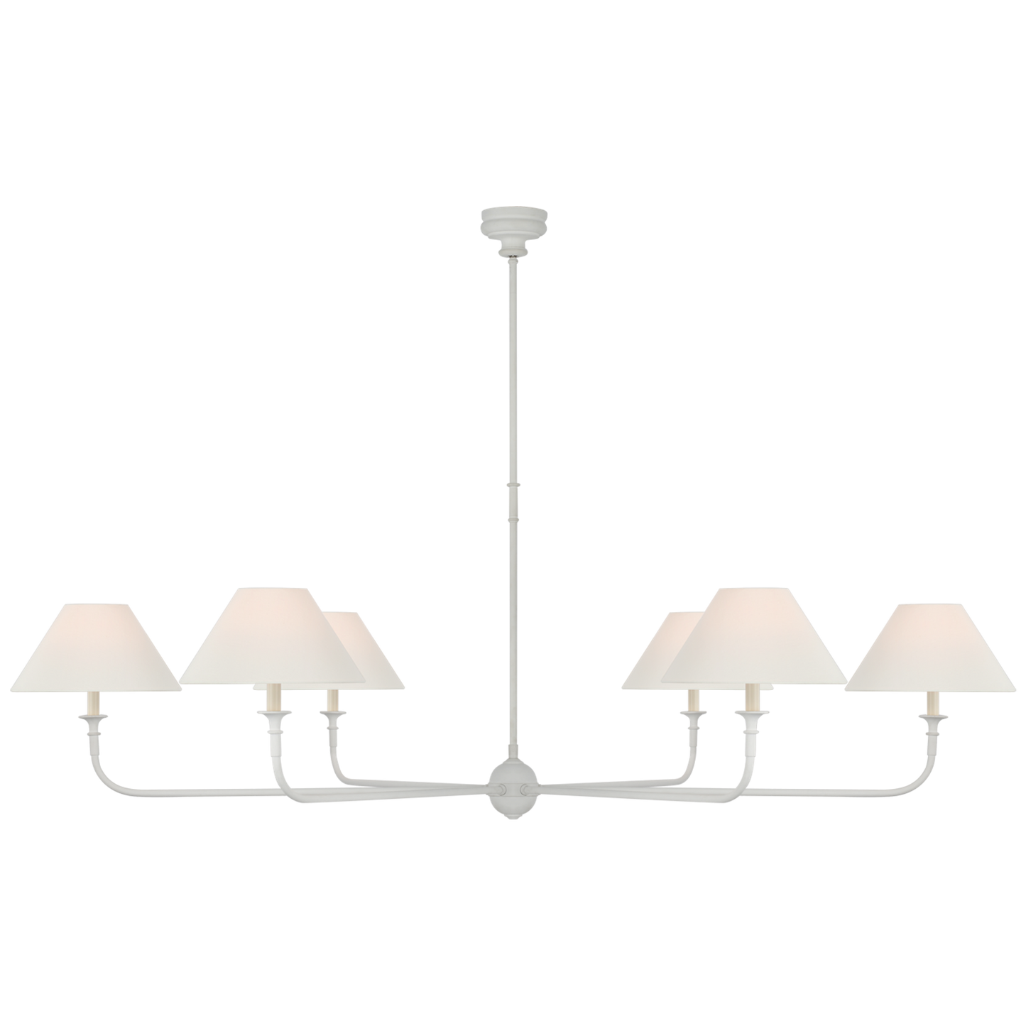 Piaf Oversized Chandelier with Linen Shades