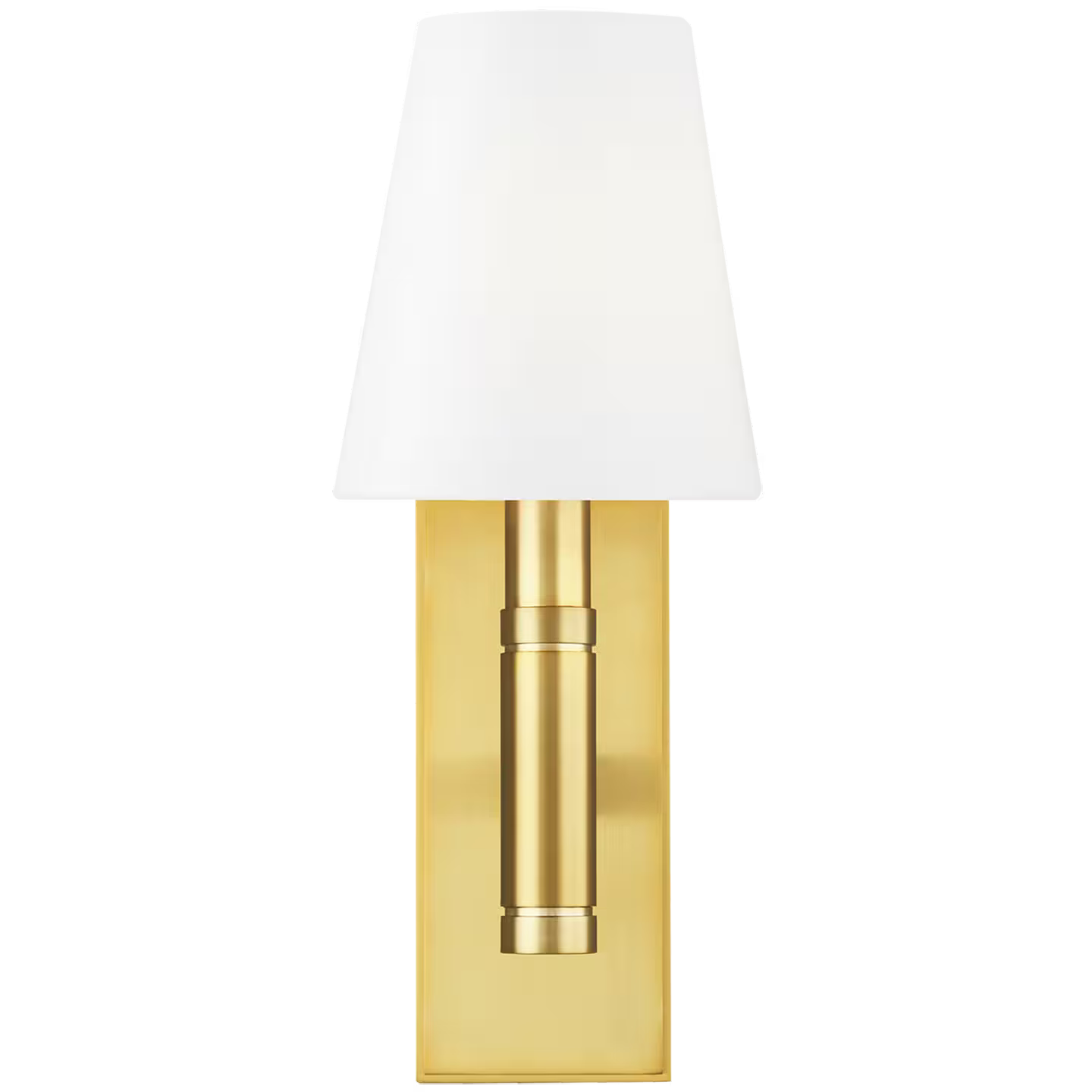 Beckham Classic Rectangular Sconce with White Glass