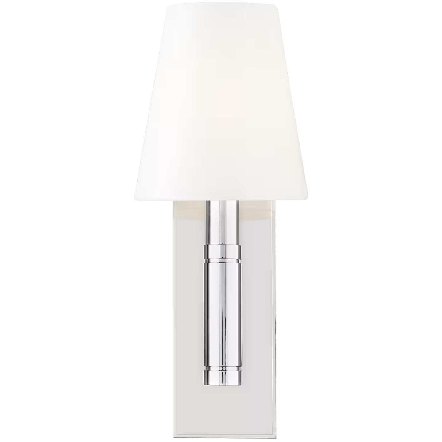 Beckham Classic Rectangular Sconce with White Glass