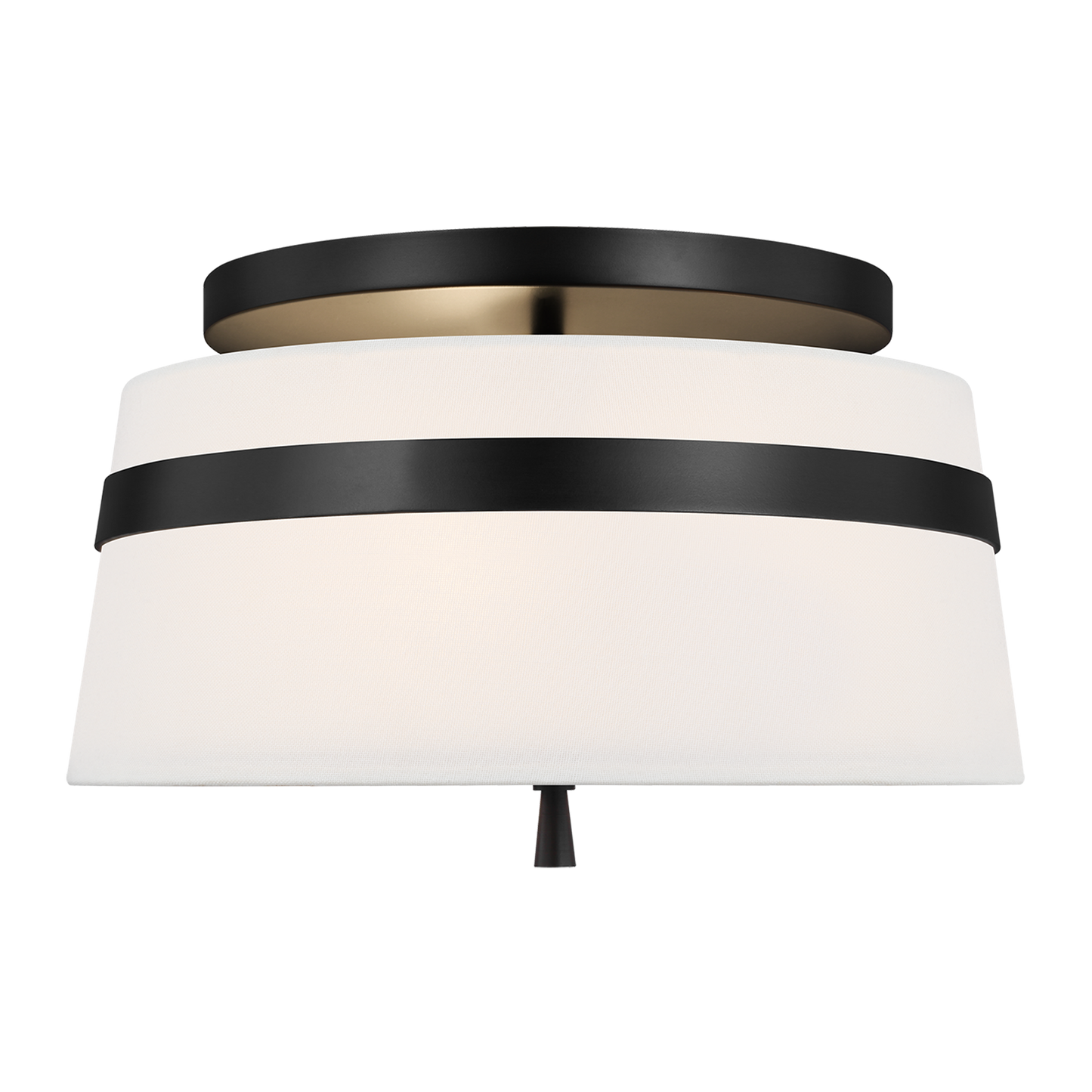 Cordtlandt Small Semi-Flush Mount with Linen Shade