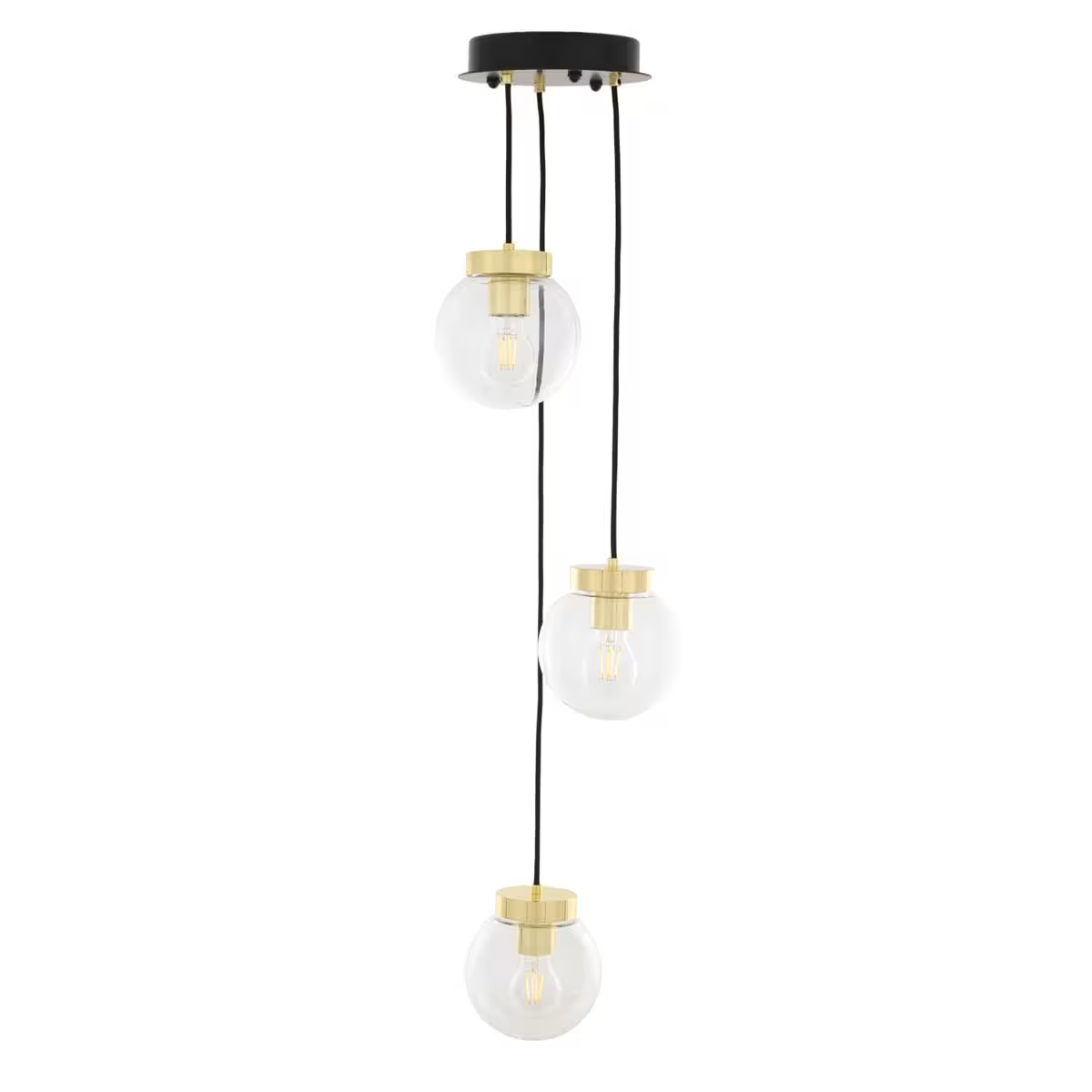 Agusta 3-Light Cascade Globe Pendant