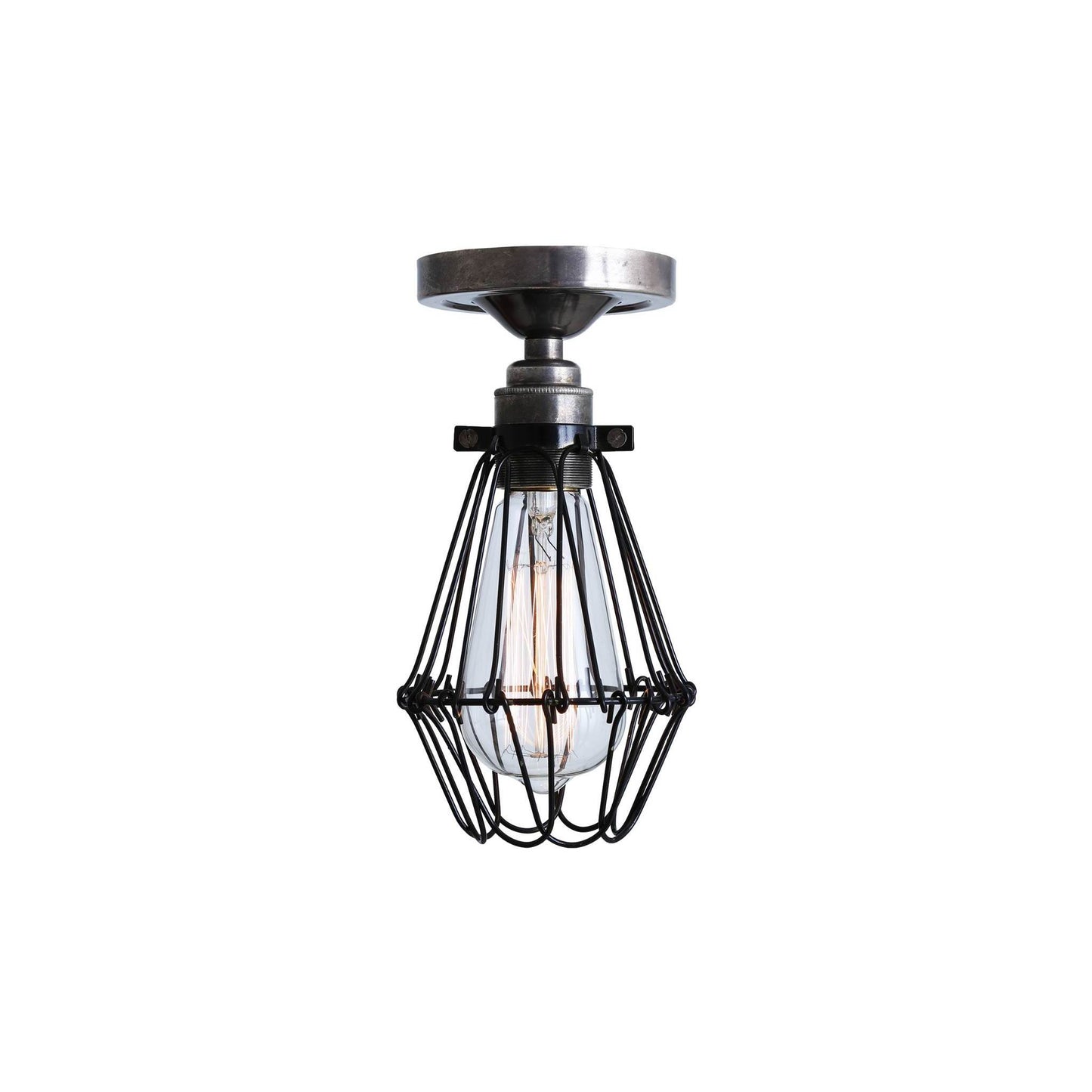 Apoch Industrial Cage Flush Ceiling Light