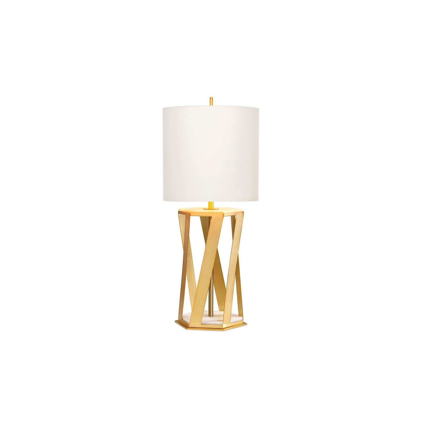 Apollo 1-Light Table Lamp in Brushed Brass
