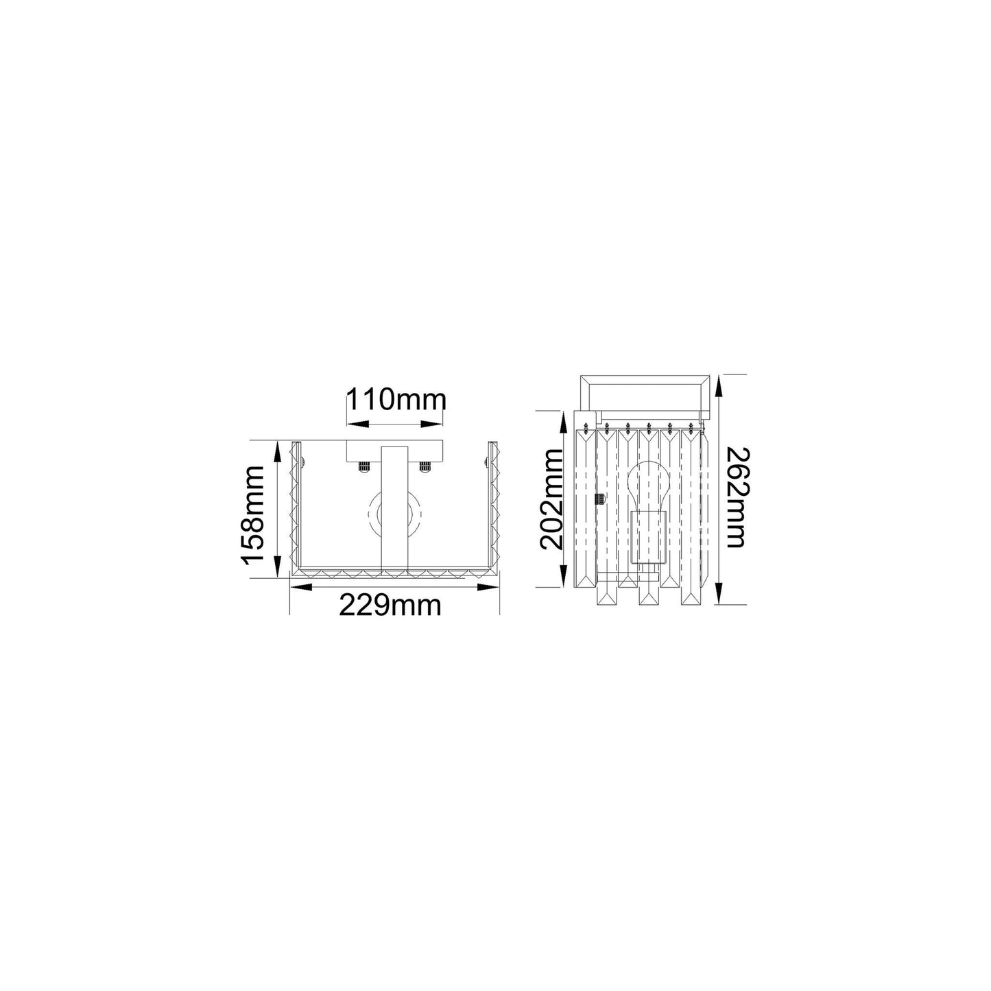 Aries 1-Light Wall Light in Polished Nickel