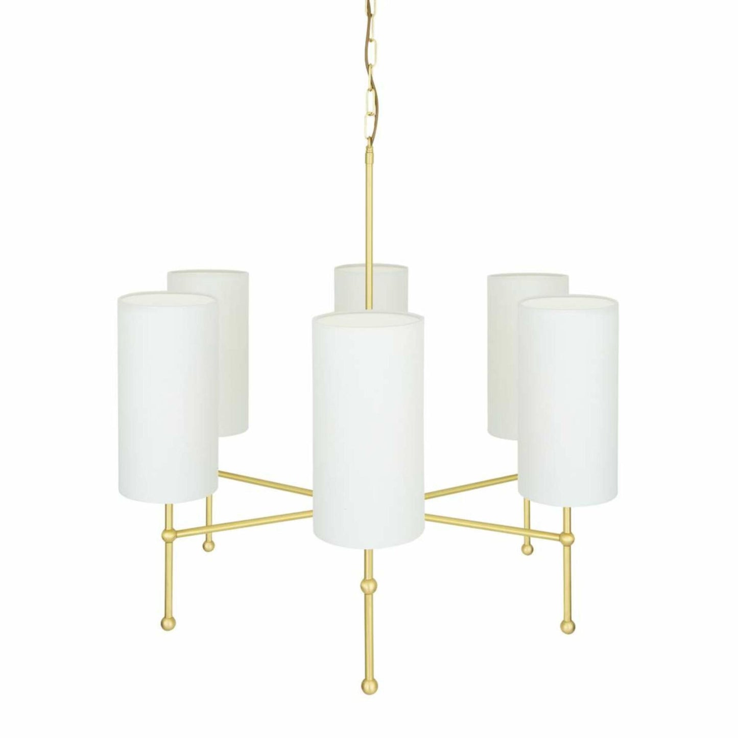 Arizona 6-Arm Modern Brass Chandelier