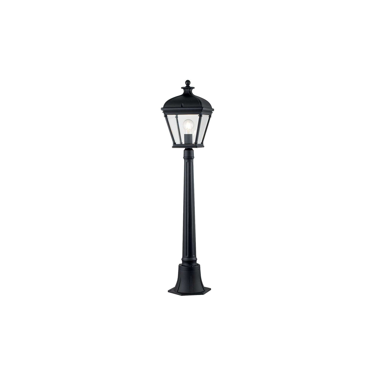 Bayview 1-Light Medium Pillar Lantern in Black
