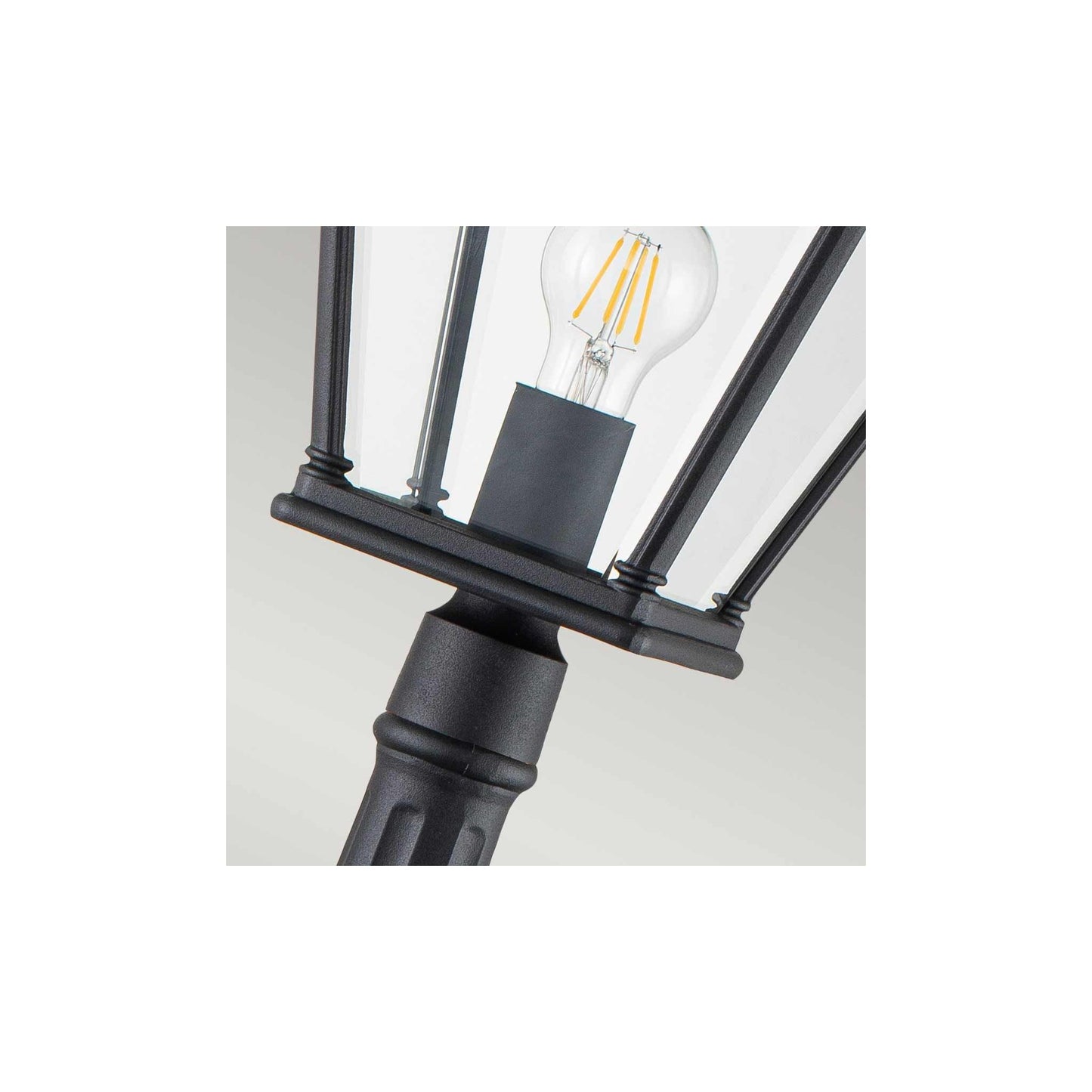 Bayview 1-Light Medium Pillar Lantern in Black
