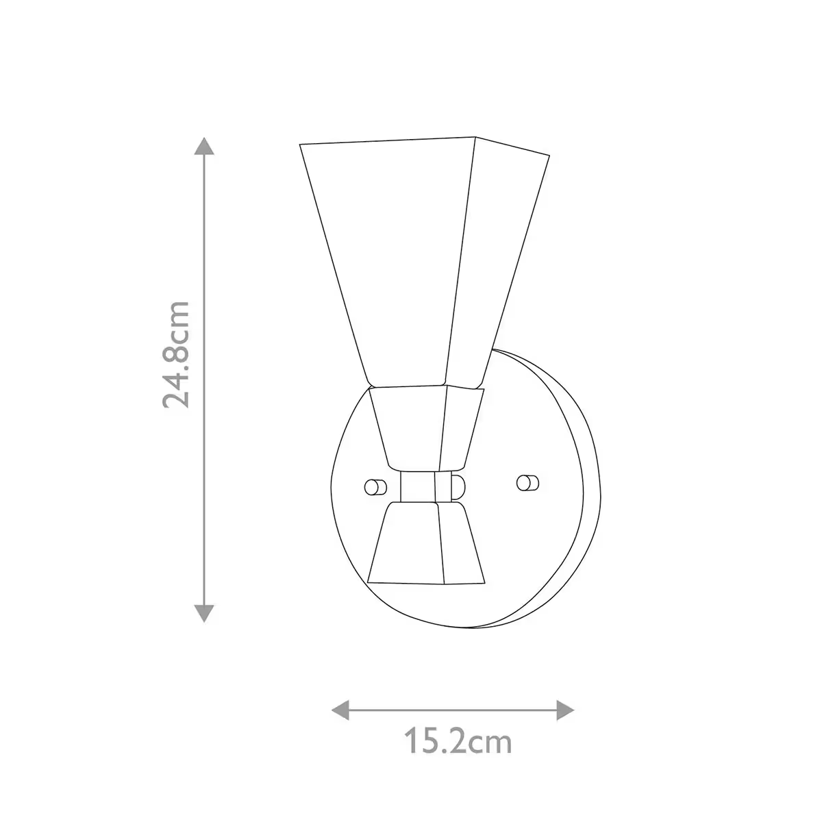 Bowtie 1lt Wall Light
