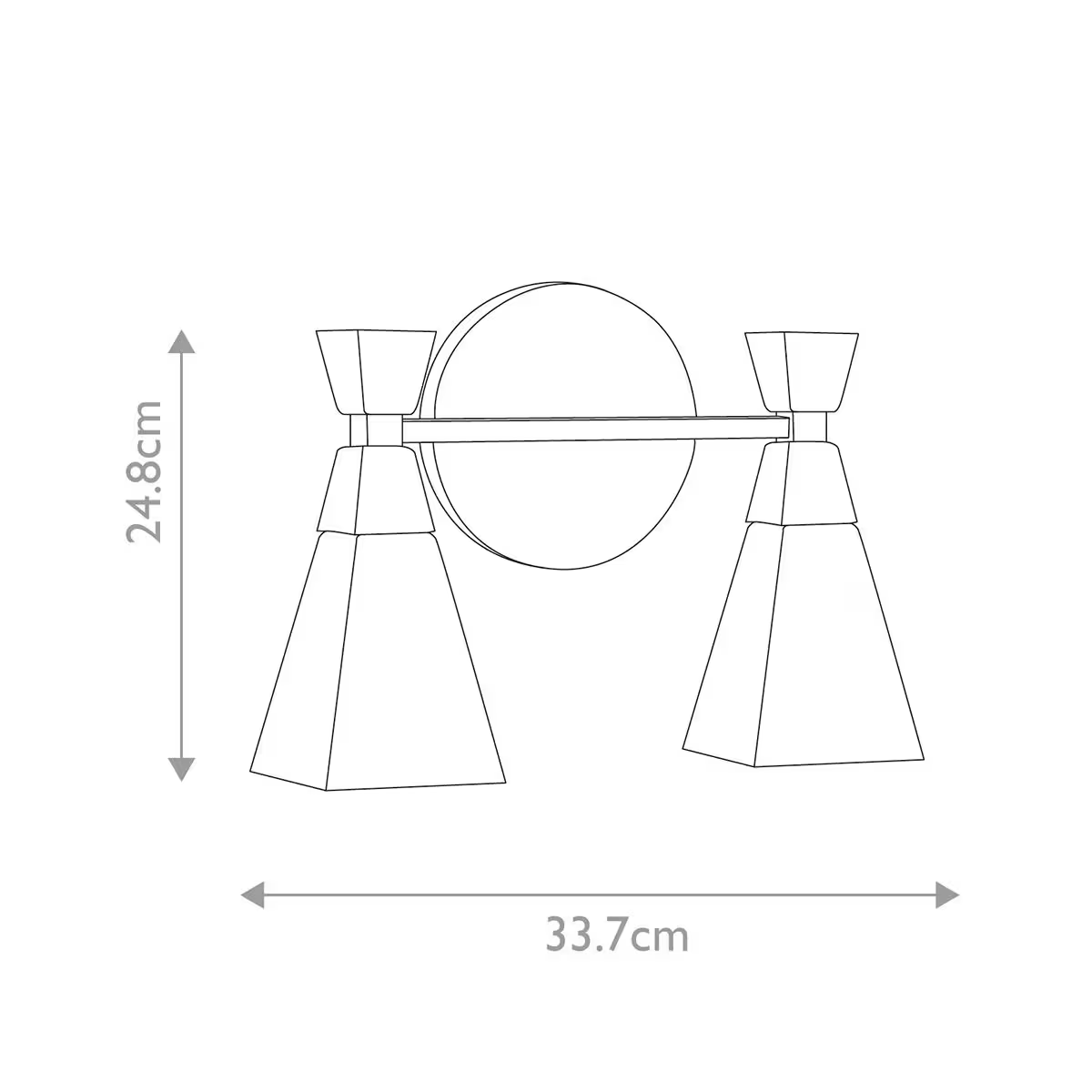 Bowtie 2lt Wall Light