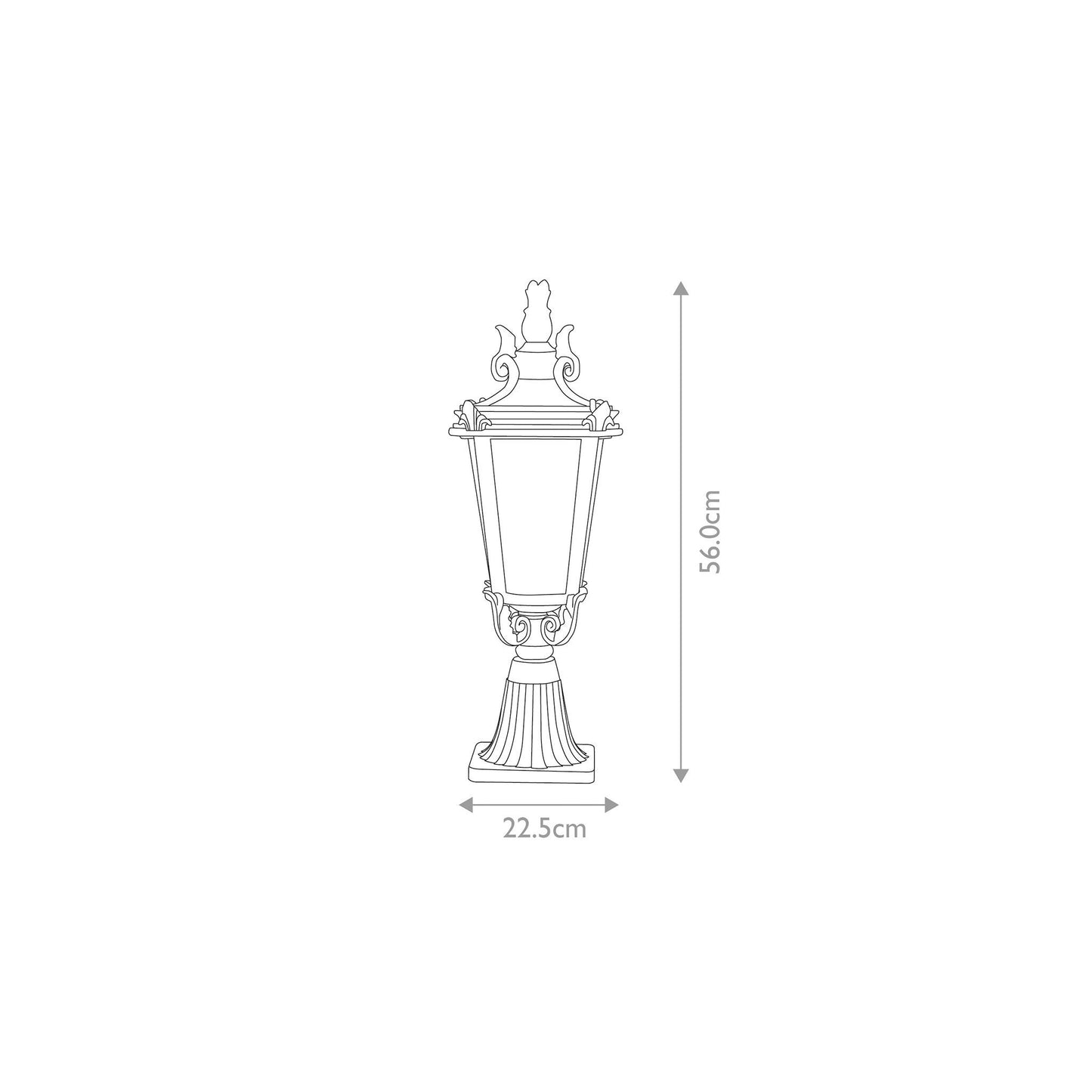 Baltimore 1-Light Pedestal Lantern in Weathered Bronze