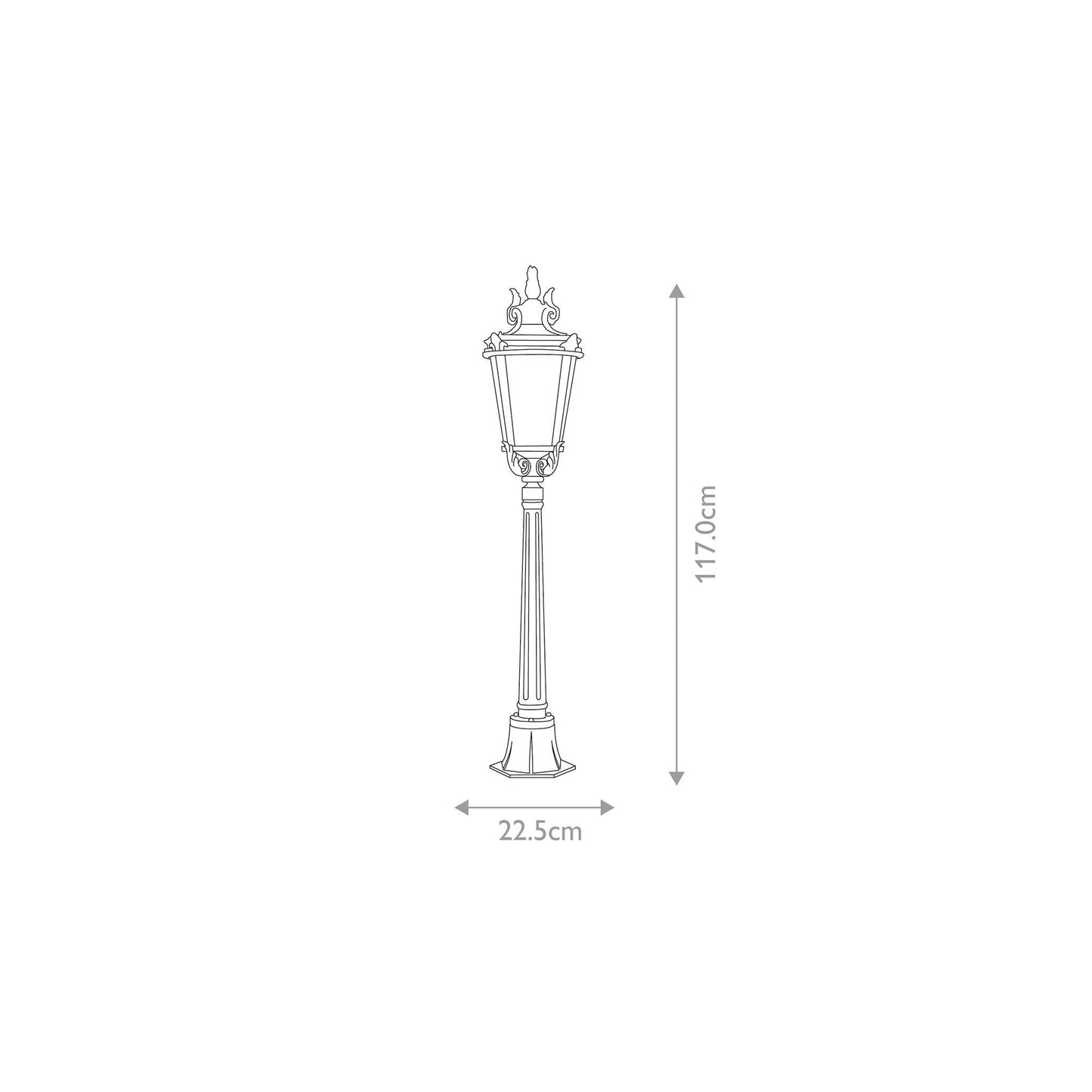 Baltimore 1-Light Medium Pillar in Weathered Bronze