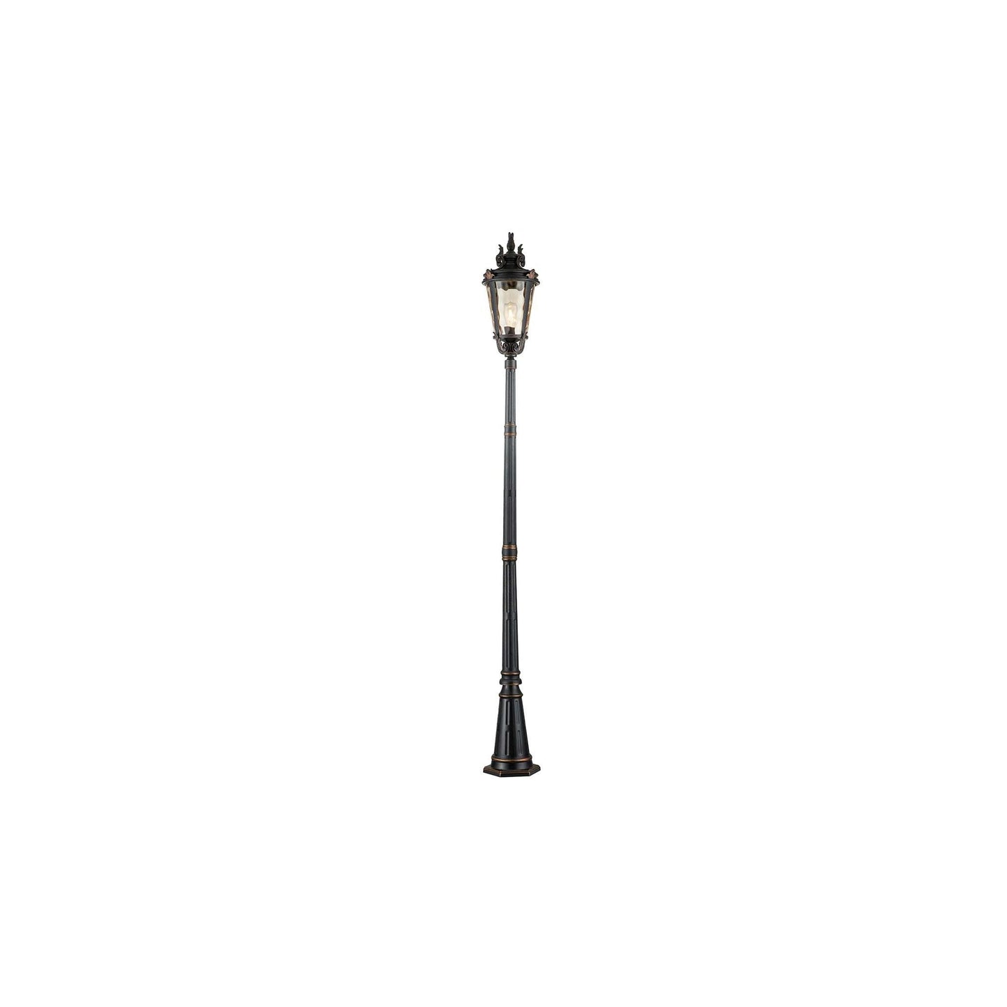 Baltimore 1-Light Large Lamp Post in Weathered Bronze
