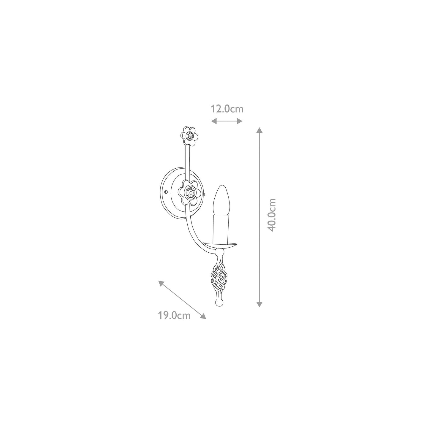 Belfry 1-Light Wall Light in Black