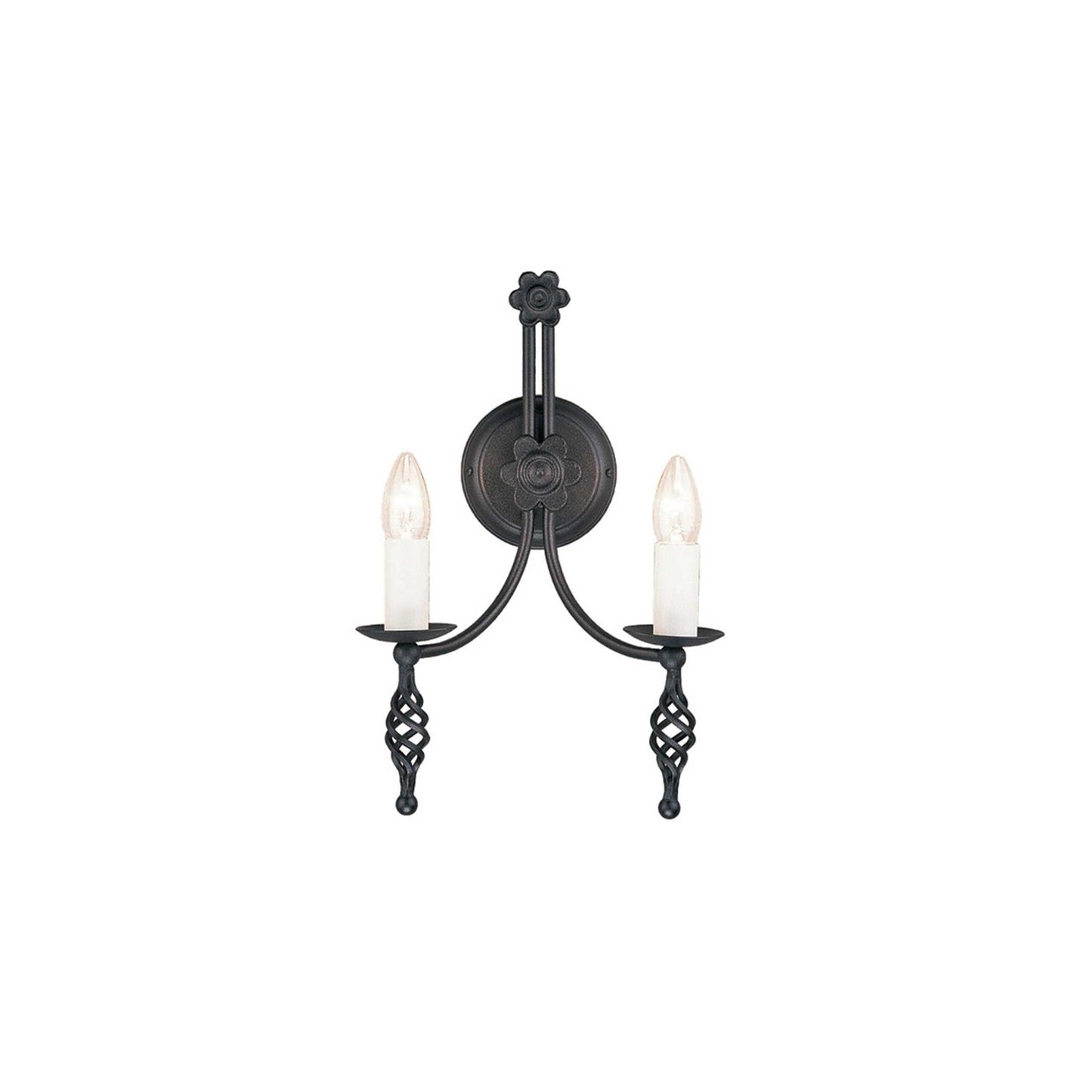 Belfry 2-Light Wall Light in Black