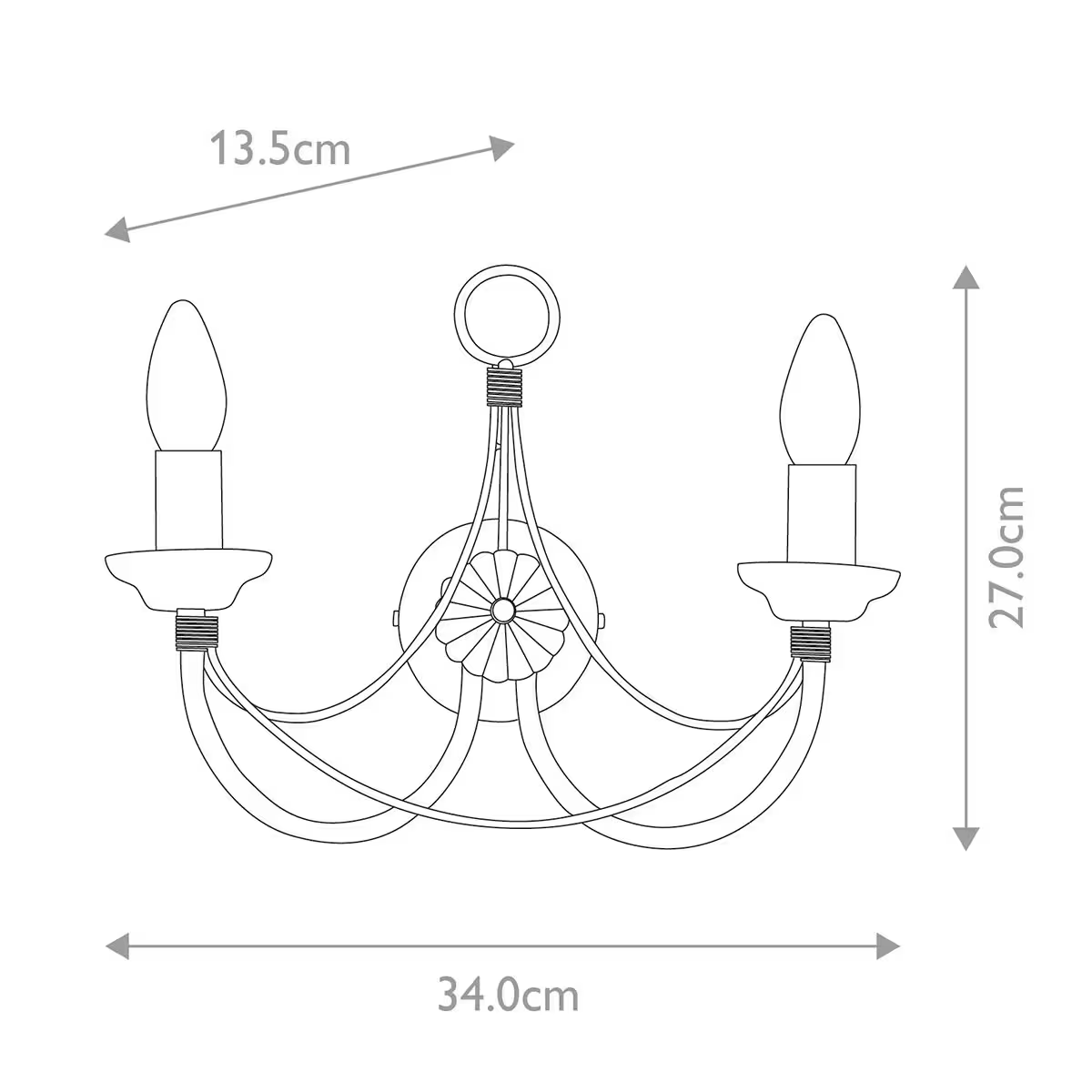 Carisbrooke 2-Light Wall Light