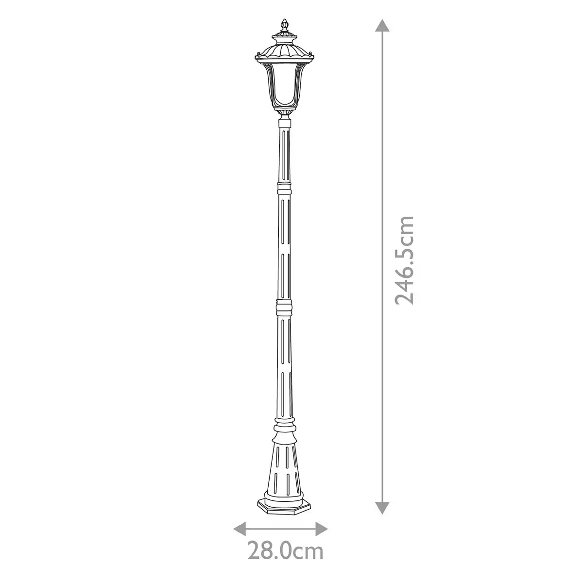 Chicago 1-Light Single Head Lamp Post