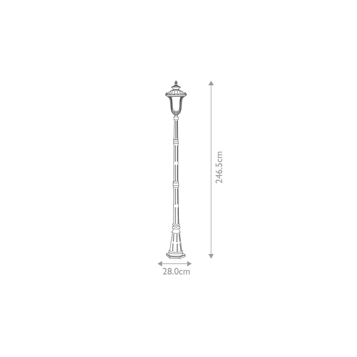 Chicago 1-Light Single Head Lamp Post in Textured Black