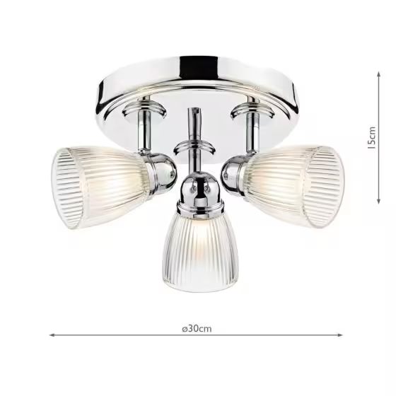 Cedric 3-Light Bathroom Spotlight