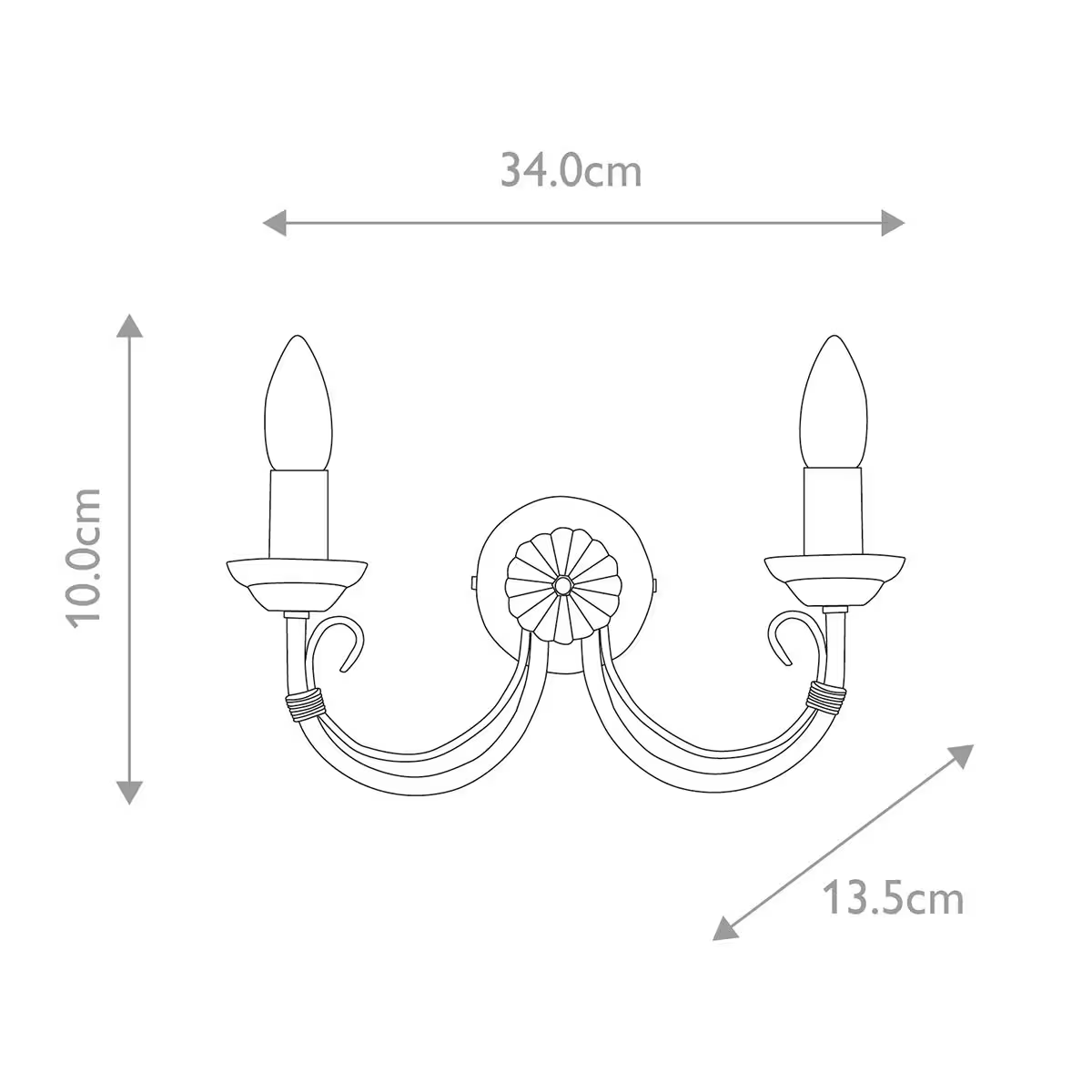 Chartwell 2-Light Wall Light