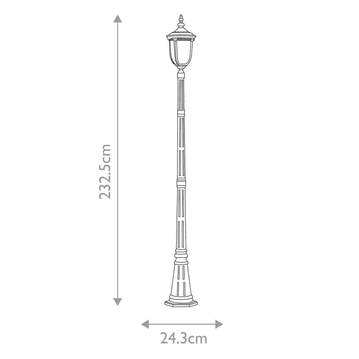 Cleveland 1-Light Single Head Lamp Post