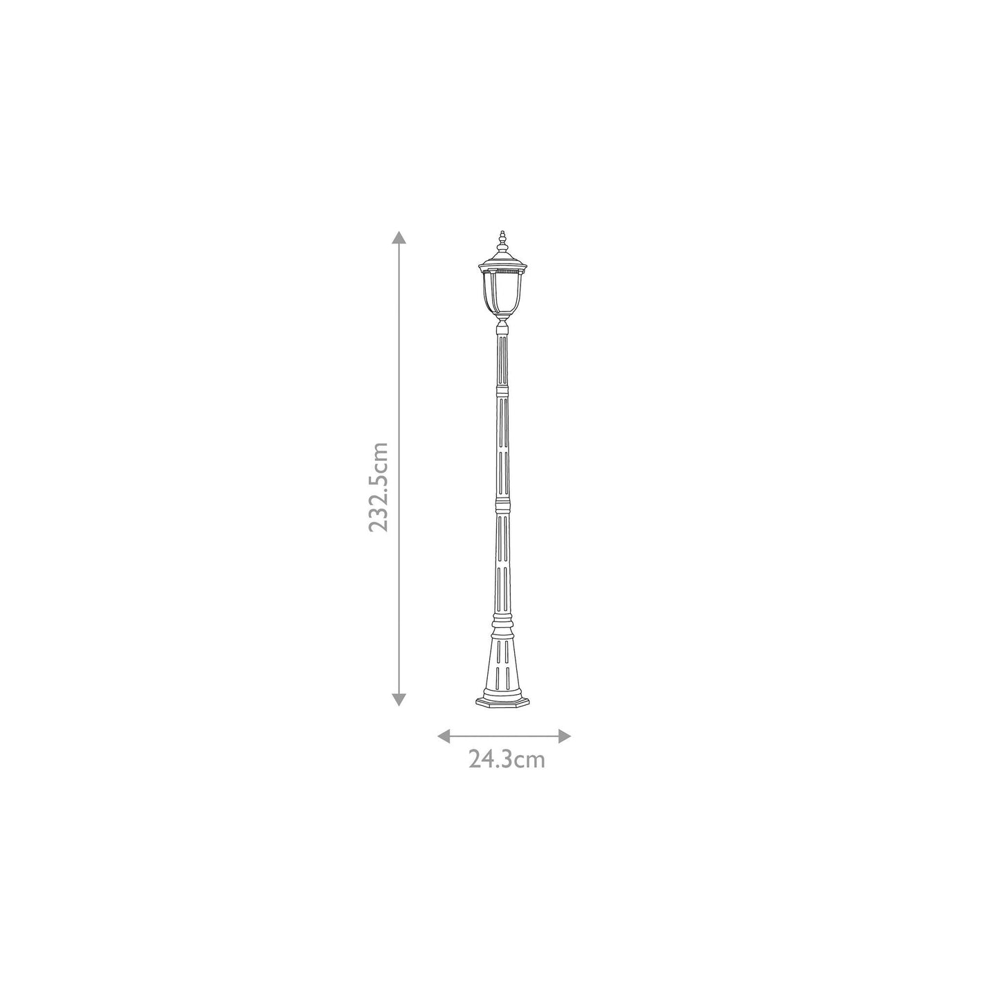 Cleveland 1-Light Single Head Lamp Post in Weathered Bronze