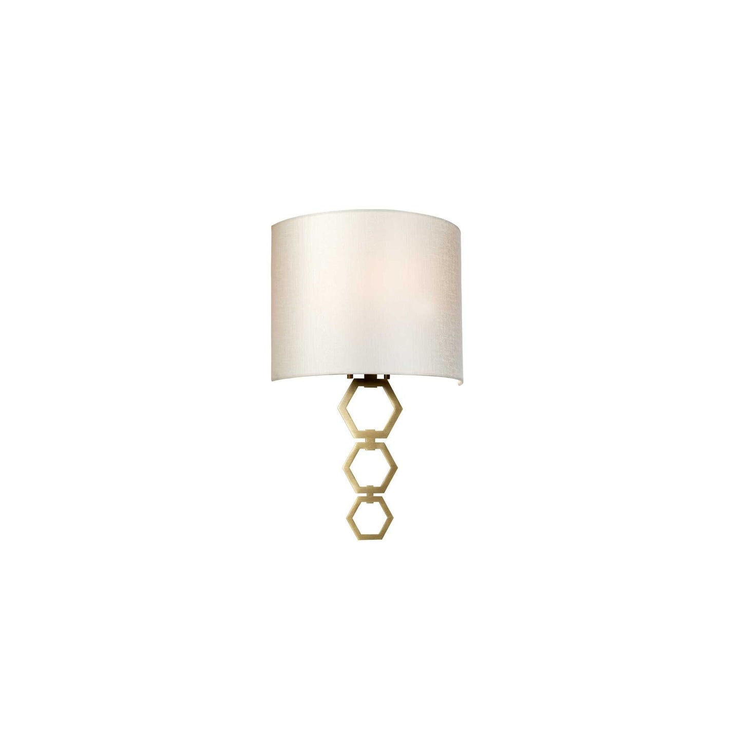 Clark 1-Light Wall Light with Ivory Faux Silk Shade