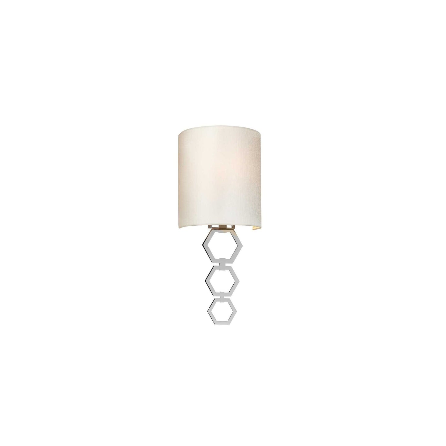 Clark 1-Light Wall Light with Ivory Faux Silk Shade